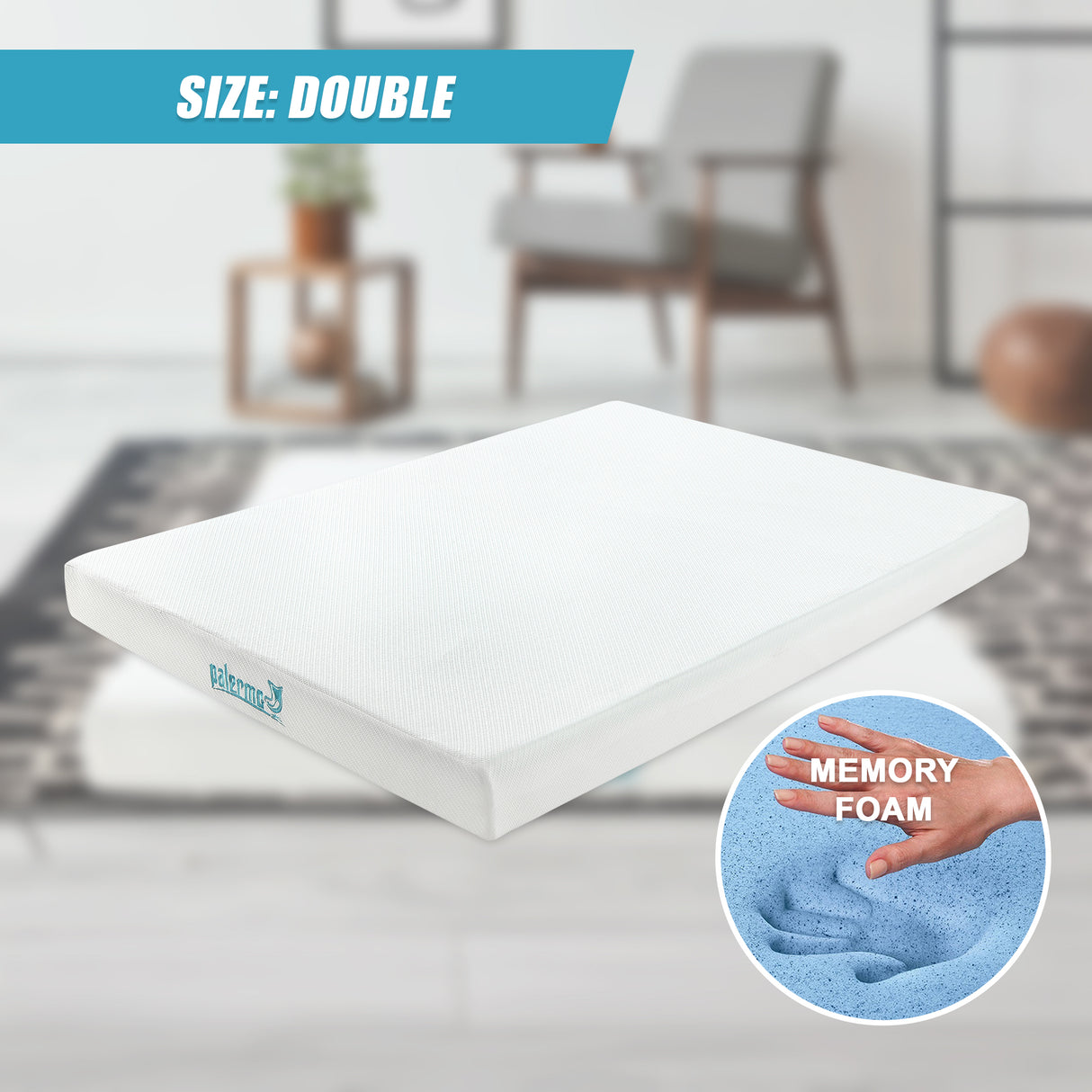 Double 25cm Gel Memory Foam Mattress – Dual-Layered Comfort with CertiPUR-US® Certified Foam