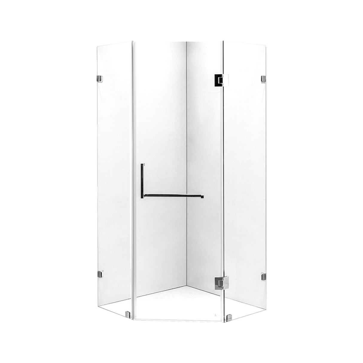 900 x 900mm Frameless 10mm Glass Shower Screen By Della Francesca