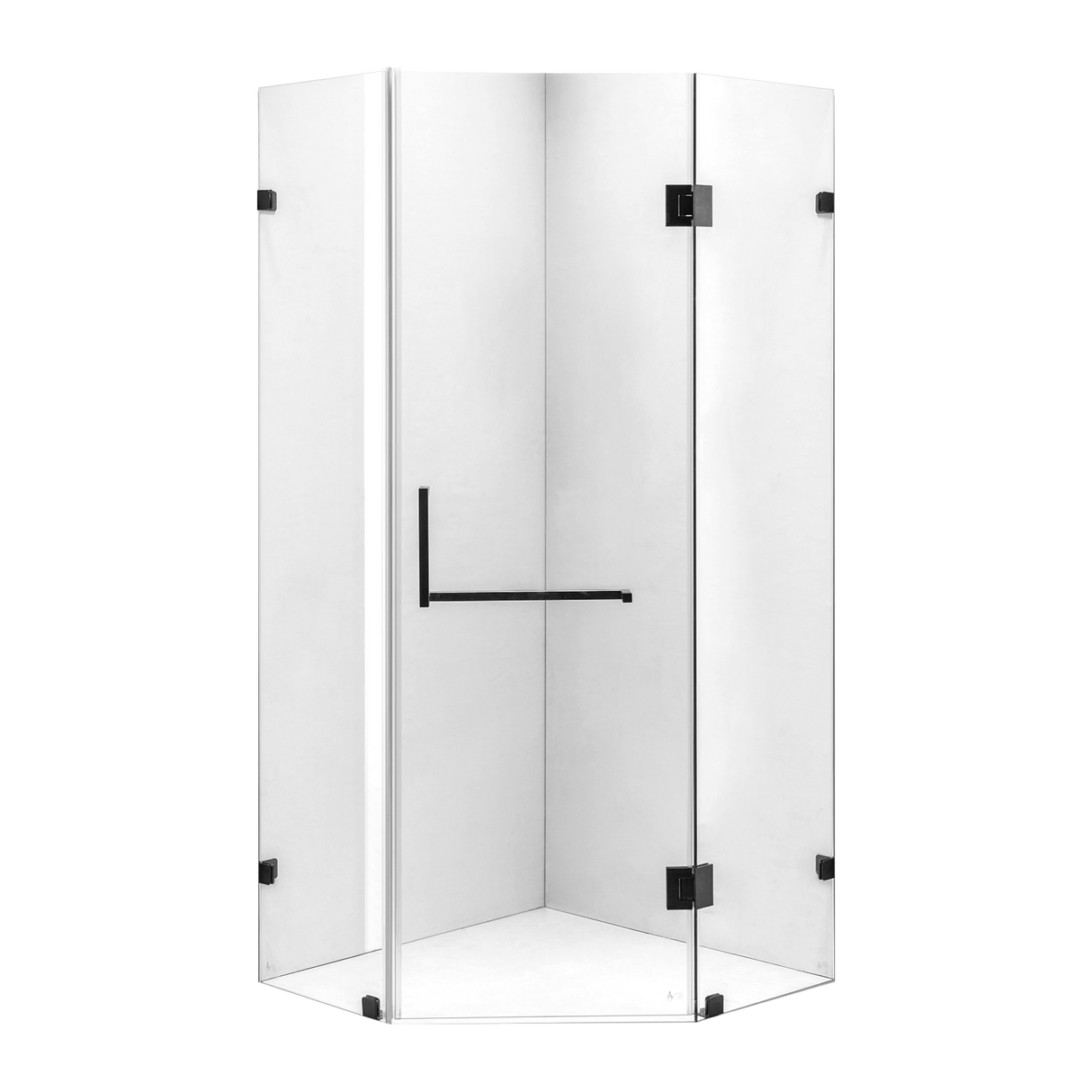 1000 x 1000mm Frameless 10mm Glass Shower Screen By Della Francesca