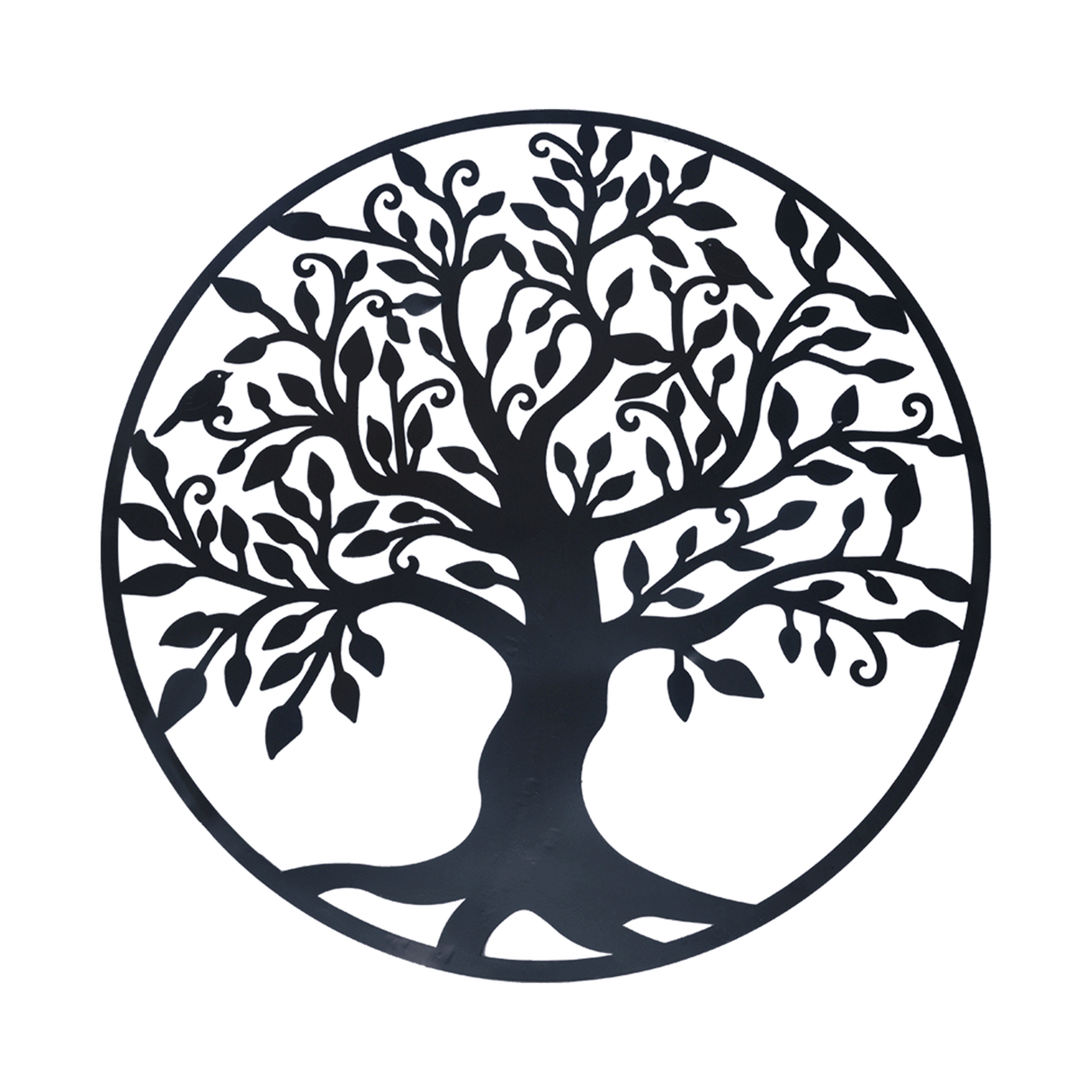 Black Tree of Life Wall Art Hanging Metal Iron Sculpture Garden 99cm