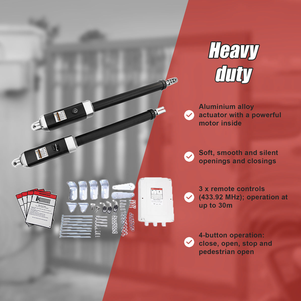 500KG Single Swing Auto Motor Remote Gate Opener