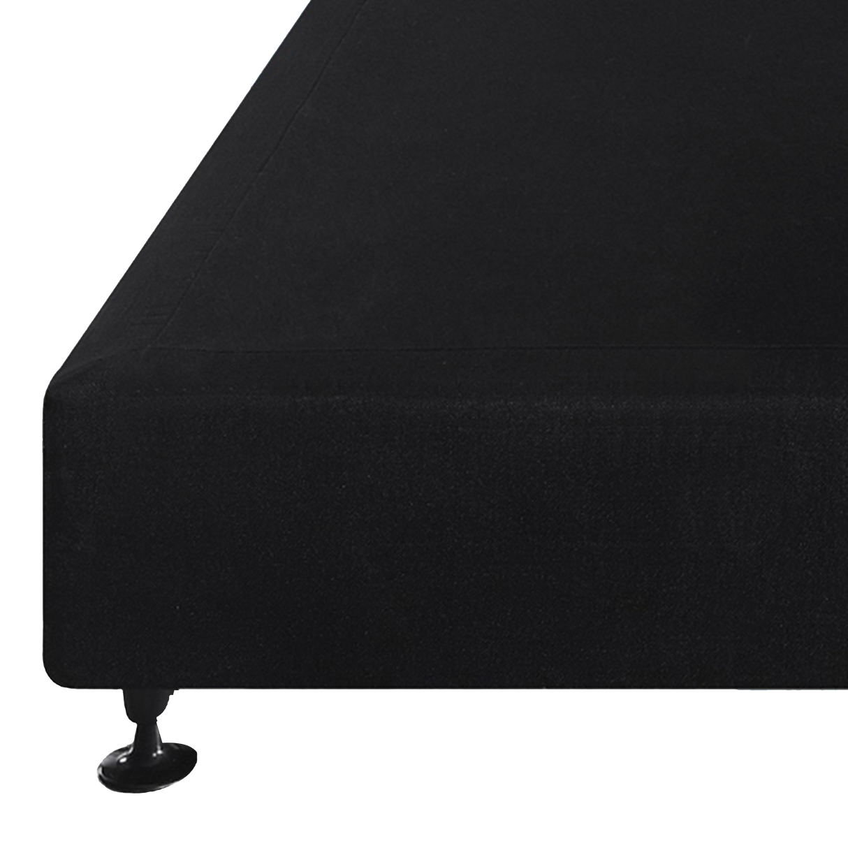 Palermo King Single Ensemble Bed Base Midnight Black Linen Fabric
