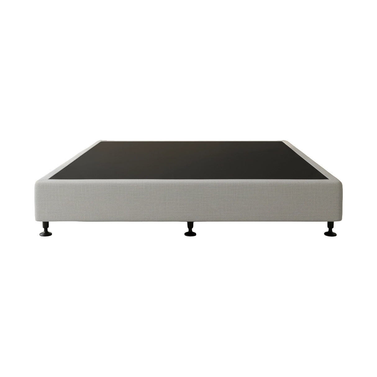 Palermo King Ensemble Bed Base Platinum Light Grey Linen Fabric
