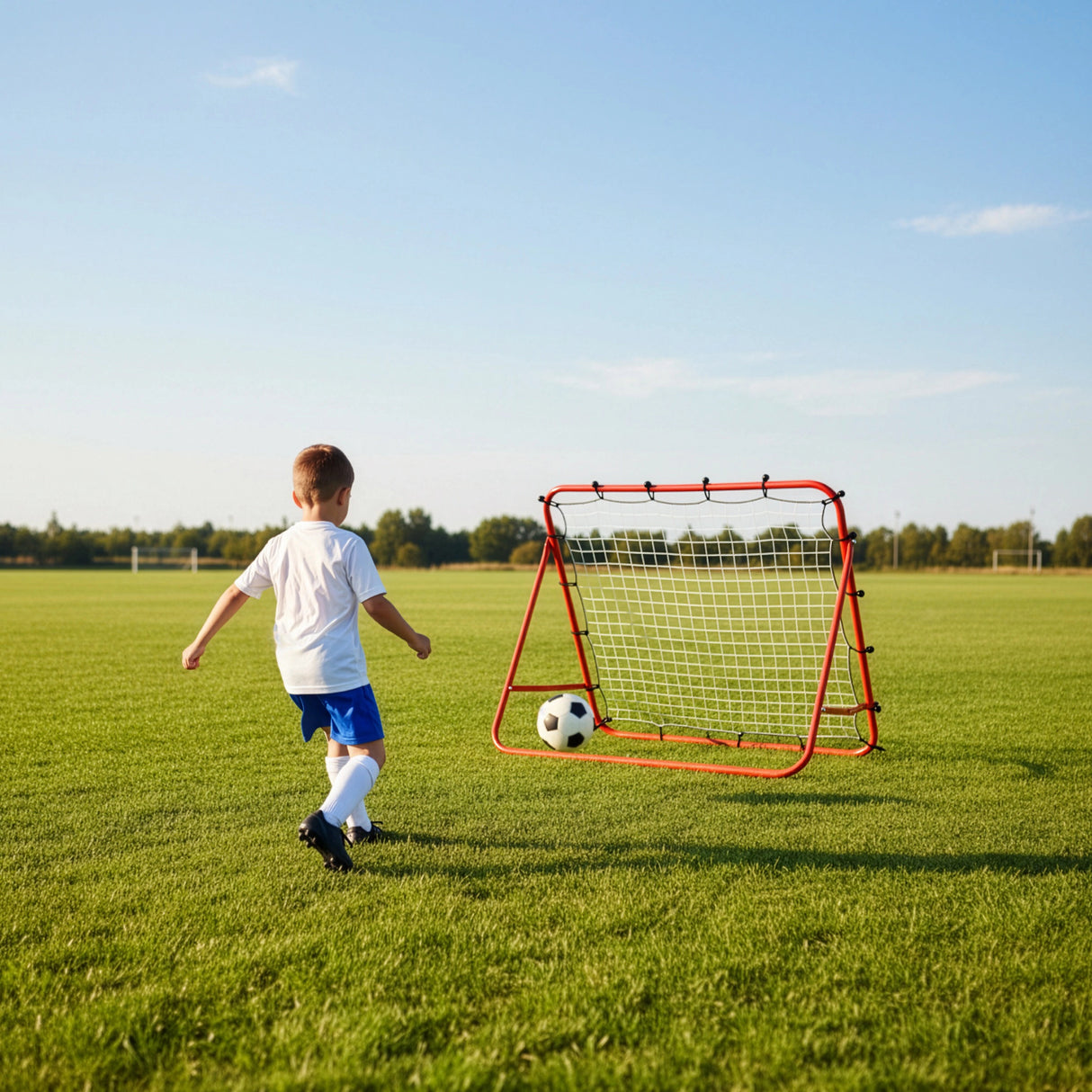 100x100cm Soccer Rebound Net Trainer – Football Rebounder for Practice & Training