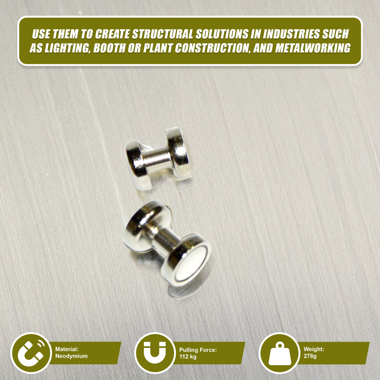 18x 16mm 5kg Countersunk Pot Magnet | Rare Earth Latch Door Drawer Cabinet