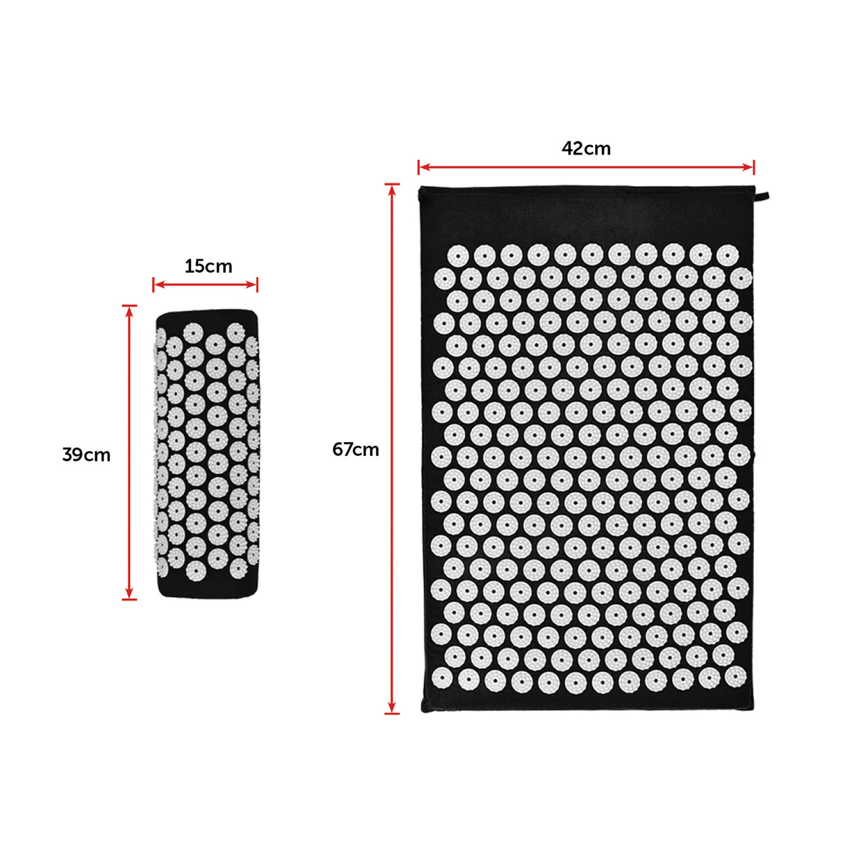 Massage Acupressure Yoga Mat With Pillow Sit Mats Cut Pain Stress Soreness