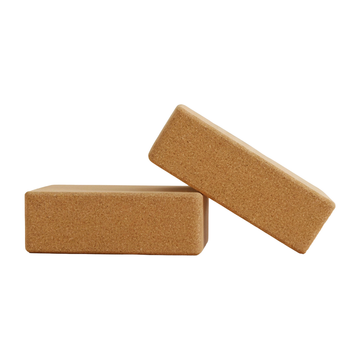 2 x Cork Yoga Block Organic Yoga Prop Accessory Exercise Brick