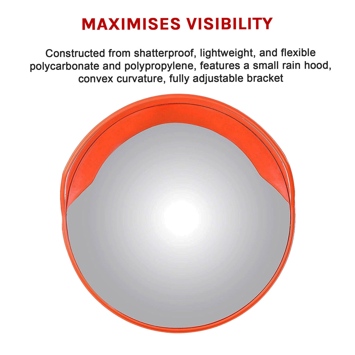 60cm Round Convex Mirror Blind Spot Safety Traffic Driveway Shop Wide Angle