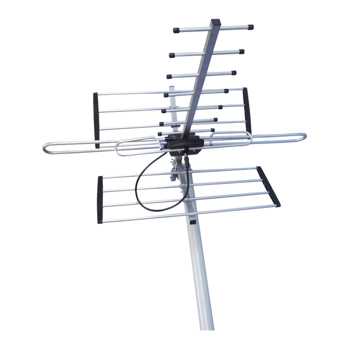 Digital TV Outdoor Antenna Aerial UHF VHF FM Signal Booster HD