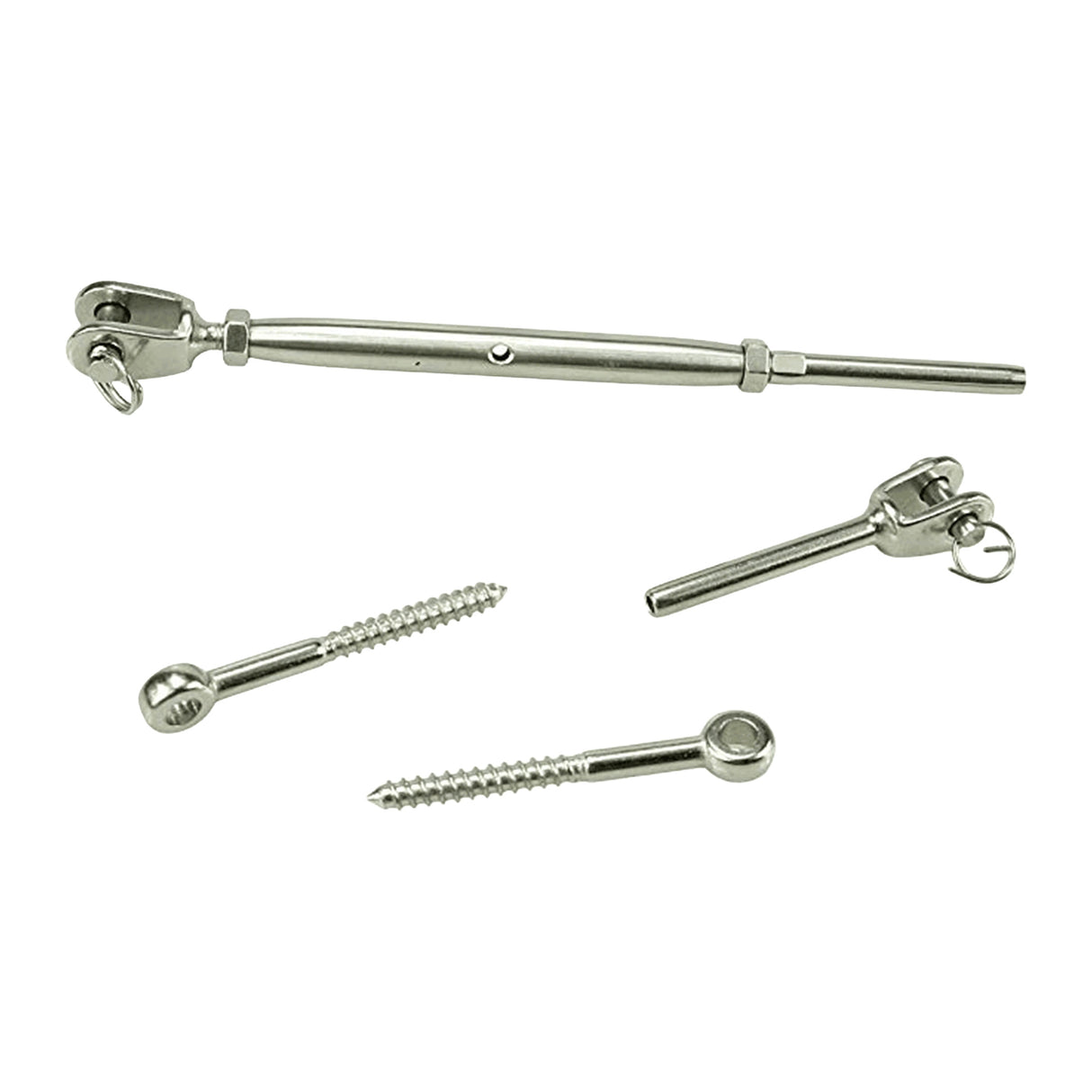 Stainless Steel Wire Rope DIY Balustrade Kit Jaw/Swage Fork Turnbuckle - 10 pack
