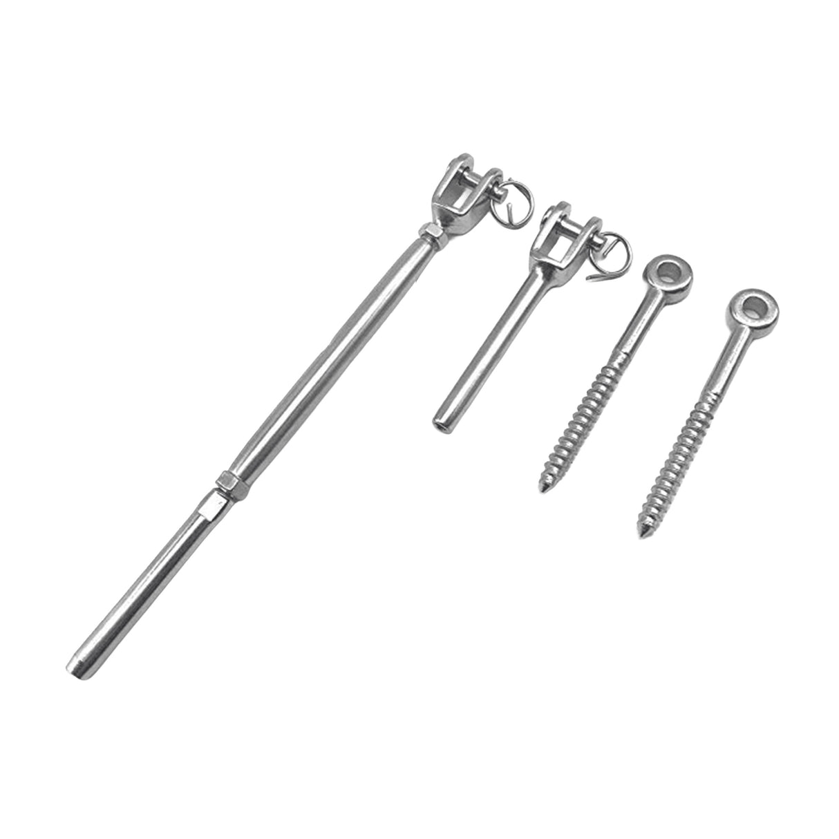 Stainless Steel Wire Rope DIY Balustrade Kit Jaw/Swage Fork Turnbuckle - 10 pack