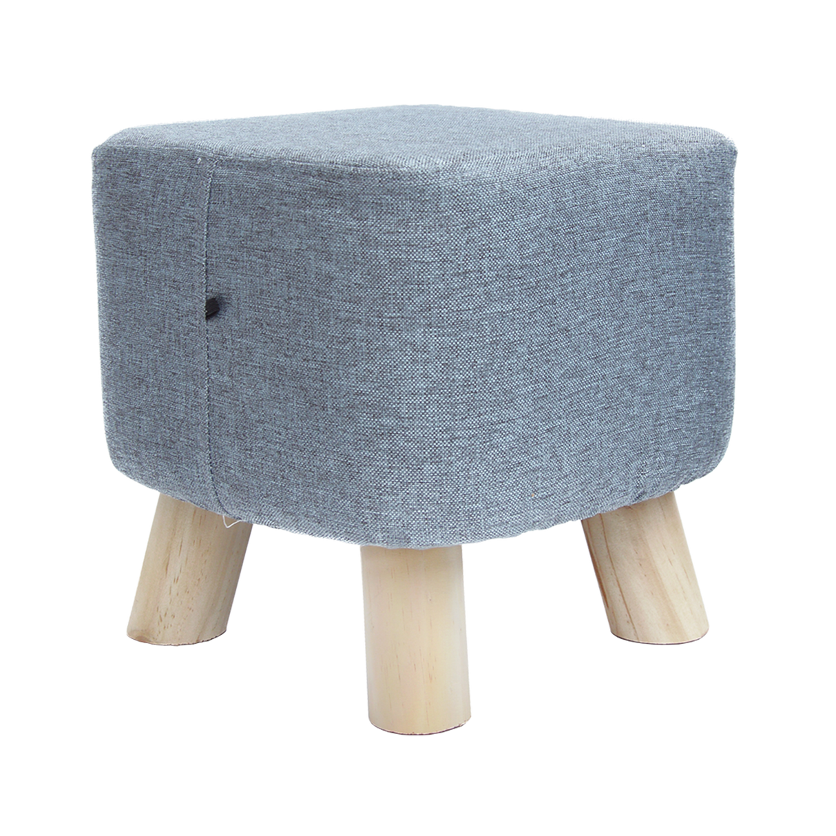 Fabric Ottoman Foot Stool Rest Pouffe Footstool Wood Storage Padded Seat
