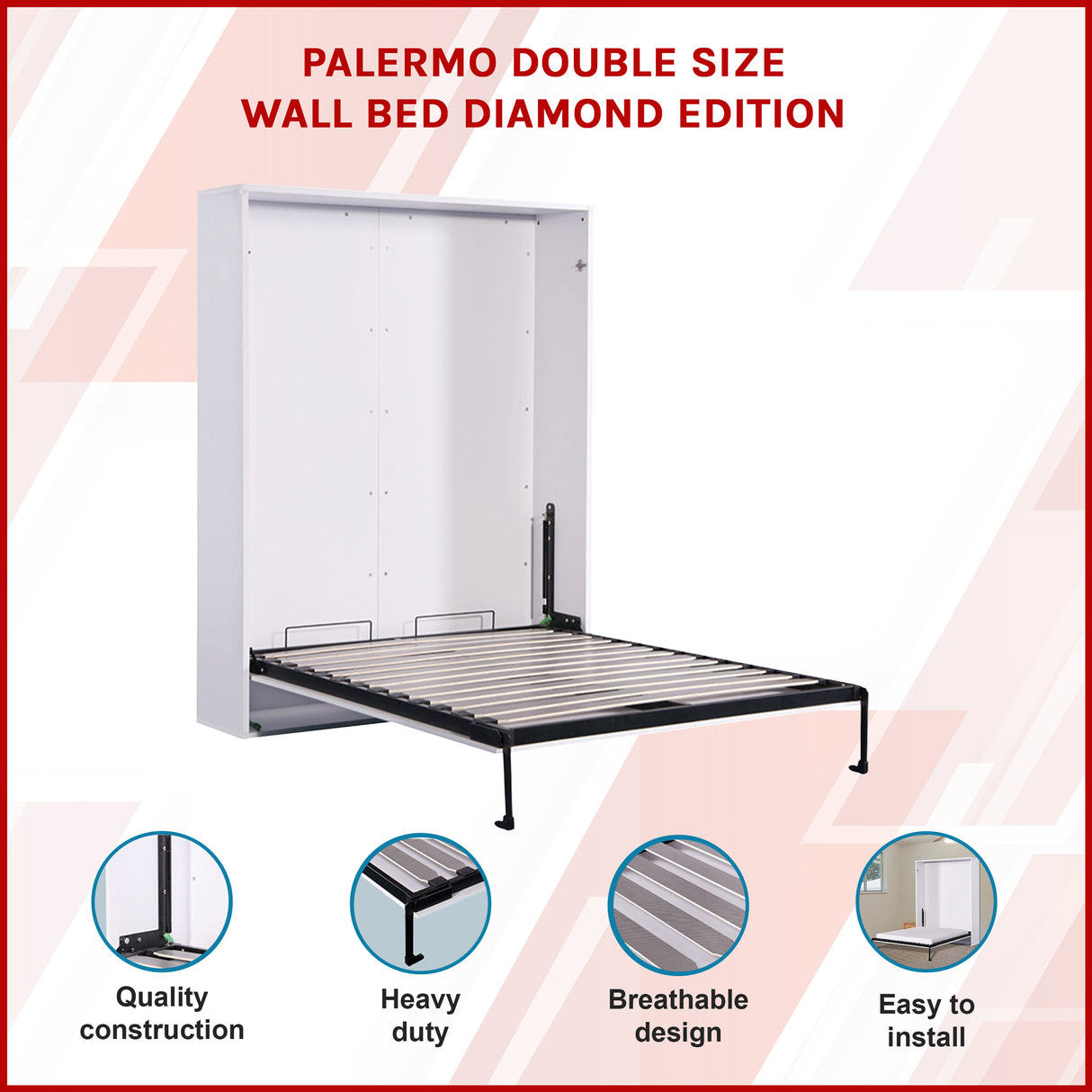 Palermo Double Size Wall Bed Diamond Edition