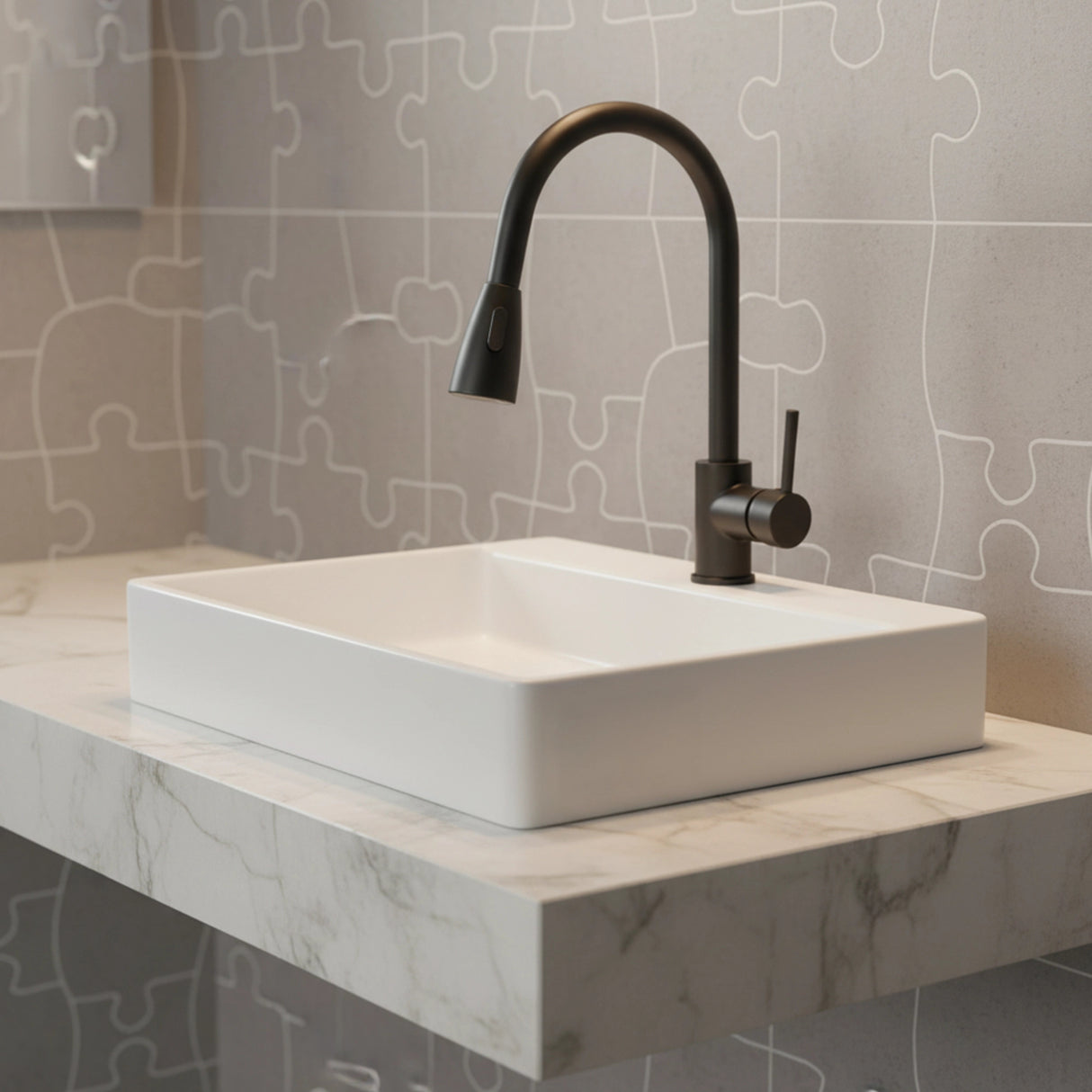 Basin Mixer Pull-Down Tap Faucet -Kitchen Laundry Bathroom Sink