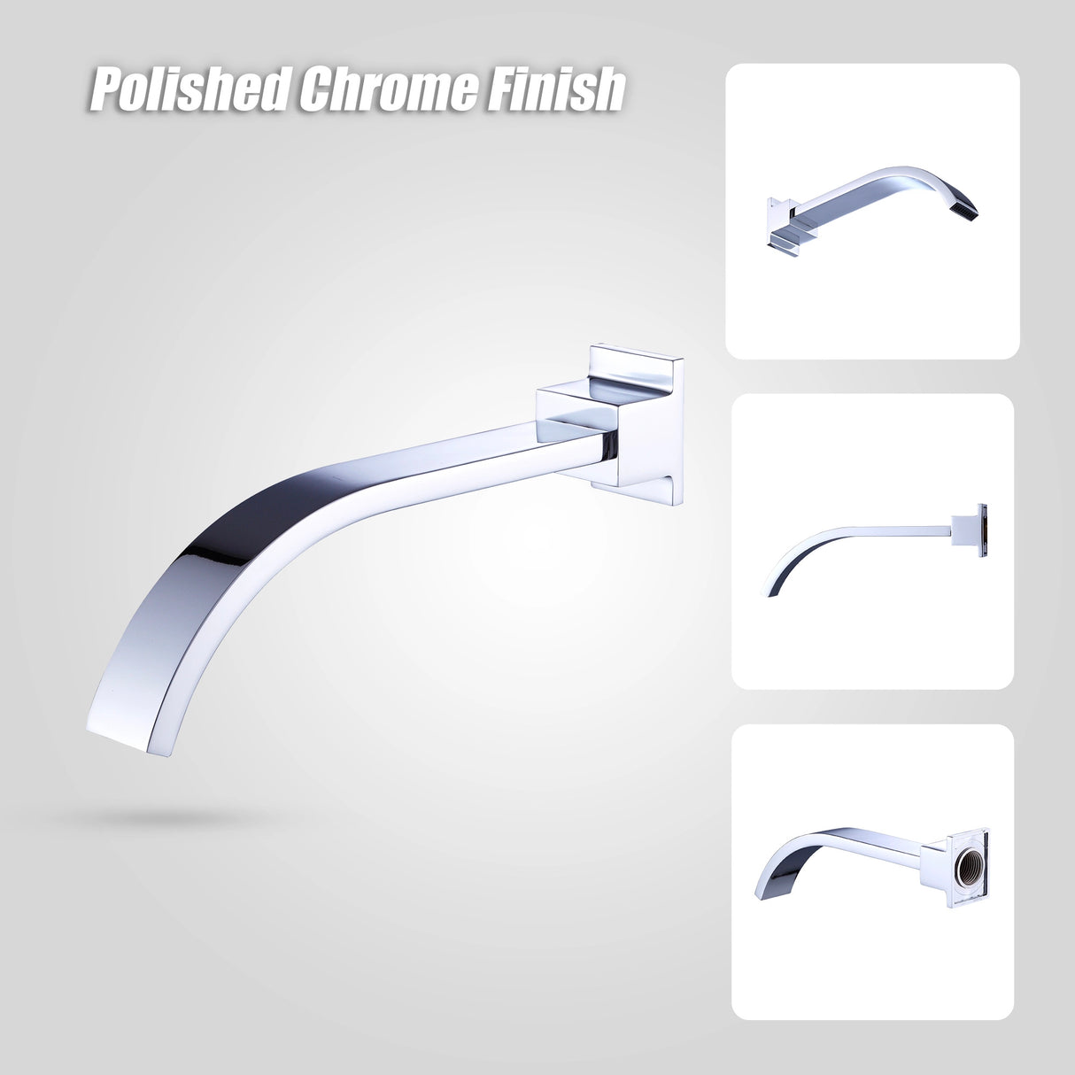 180mm Bath Spout Polished Chrome Finish