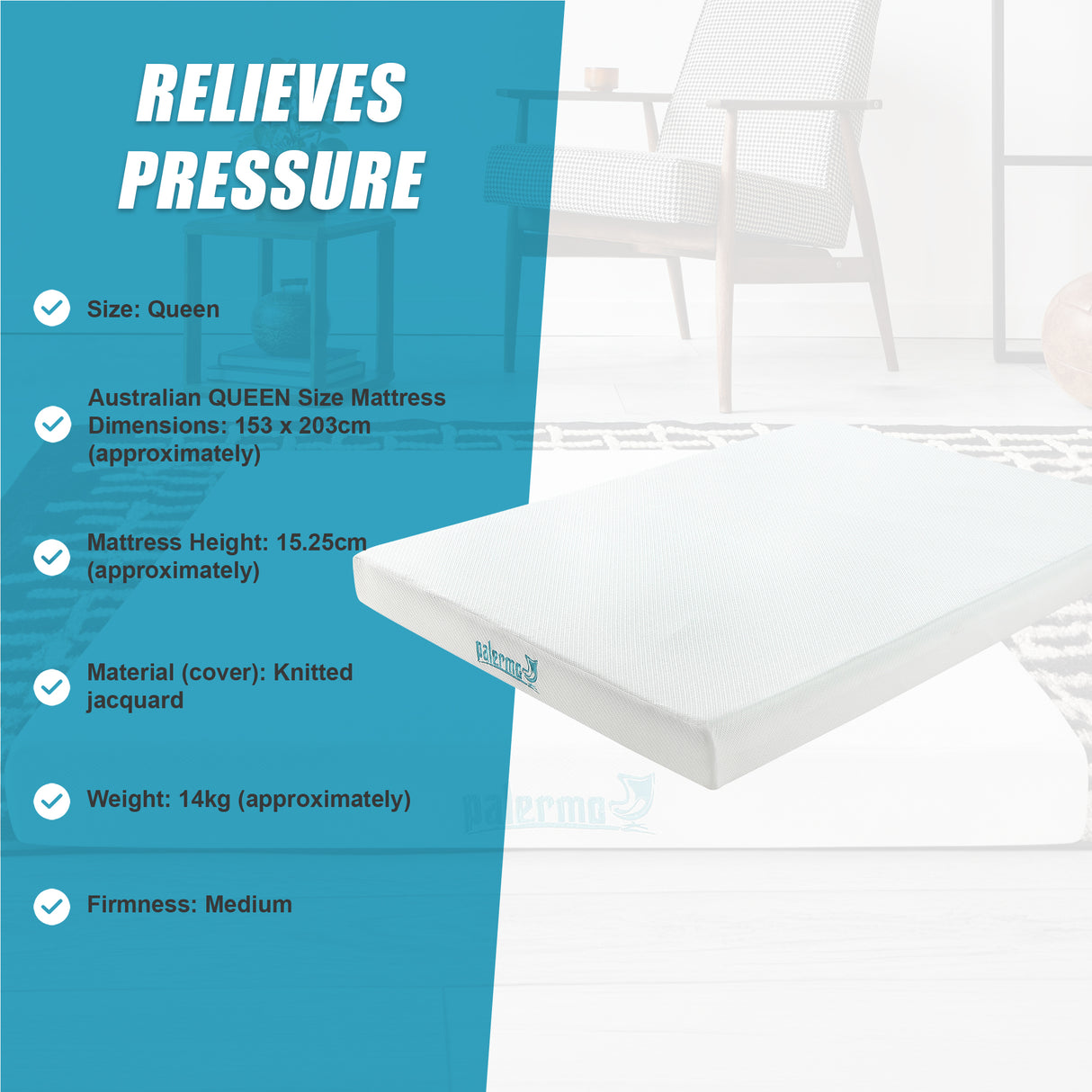 Queen Green Tea Memory Foam Mattress – Cooling Comfort with CertiPUR-US® Certified Foam