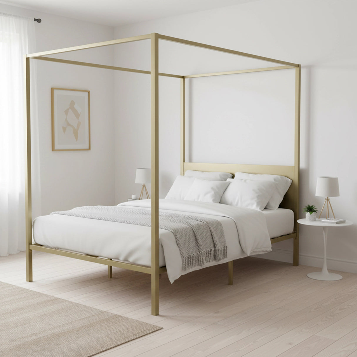 4 Four Poster Double Bed Frame