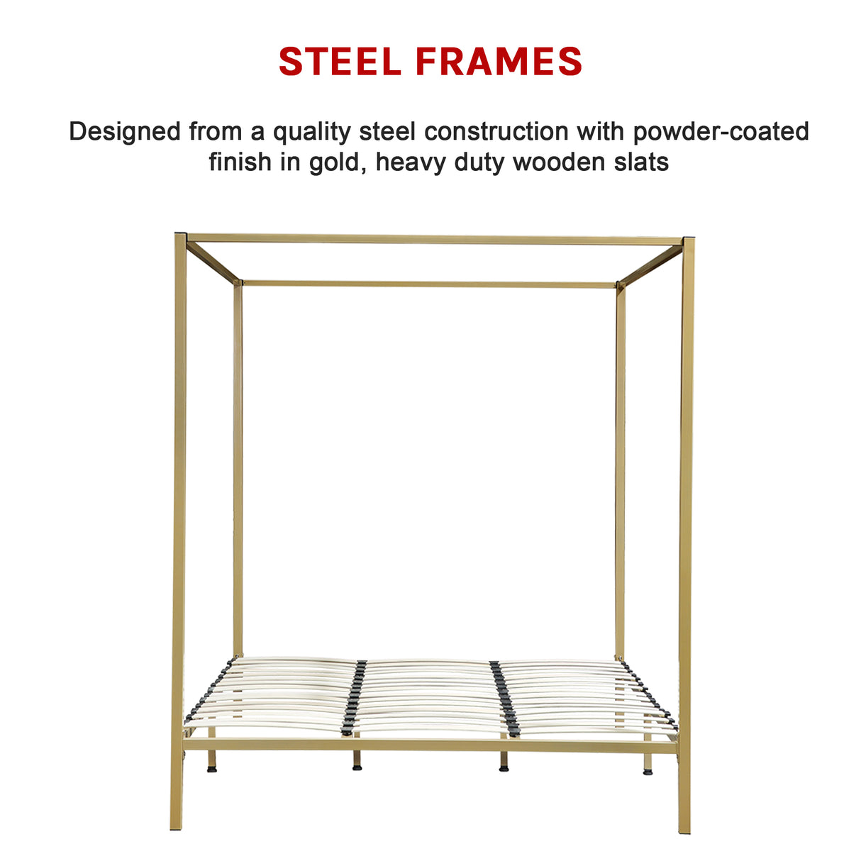 4 Four Poster King Bed Frame