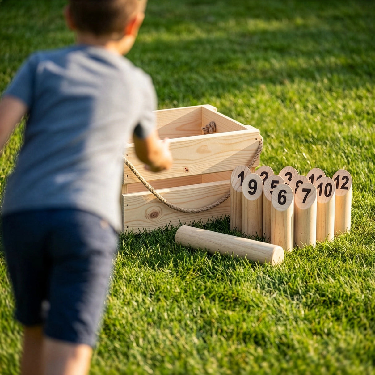 Number Toss Wooden Set Outdoor Games with Carry Case
