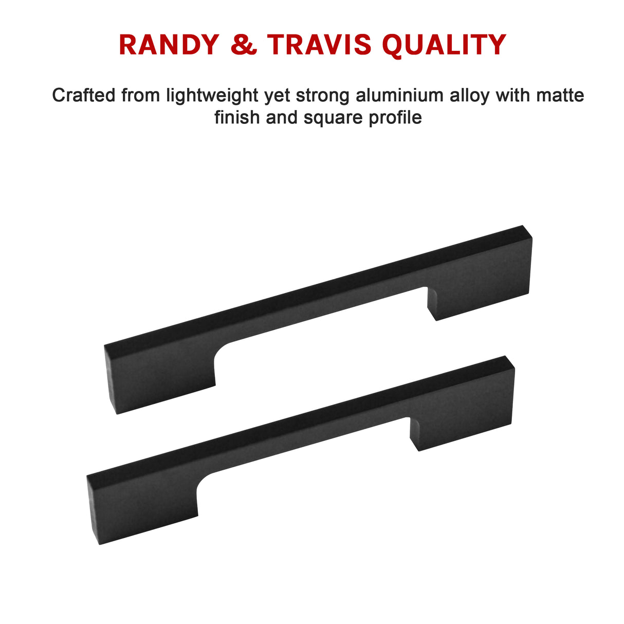 5 x 96mm Kitchen Handle Cabinet Cupboard Door Drawer Handles square Black furniture pulls
