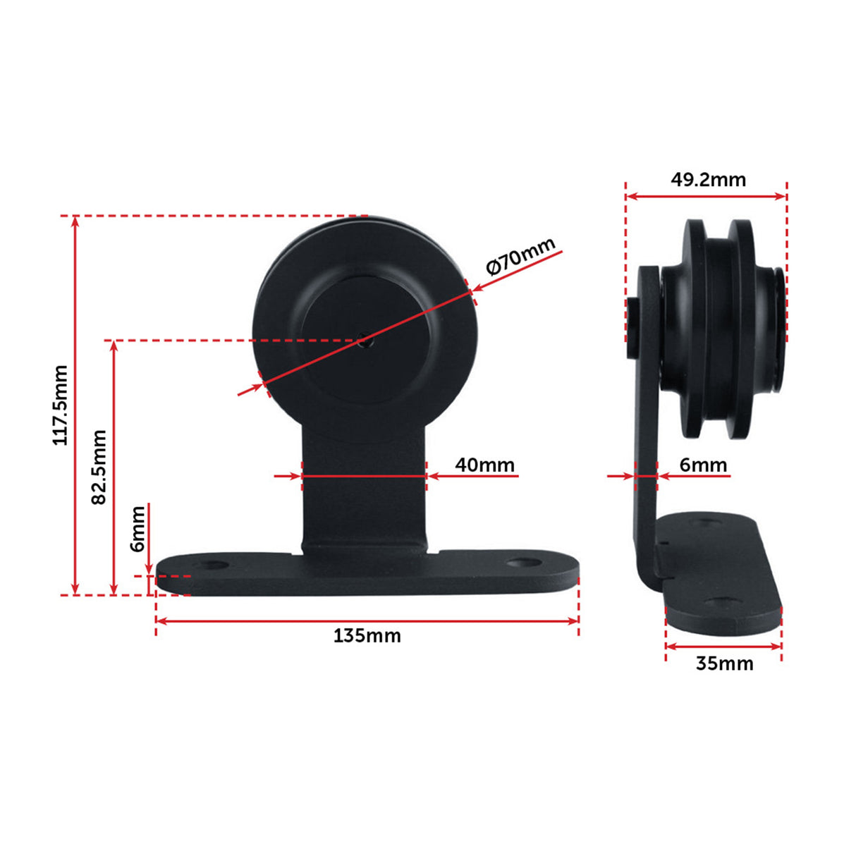 2.4m Sliding Barn Door Hardware