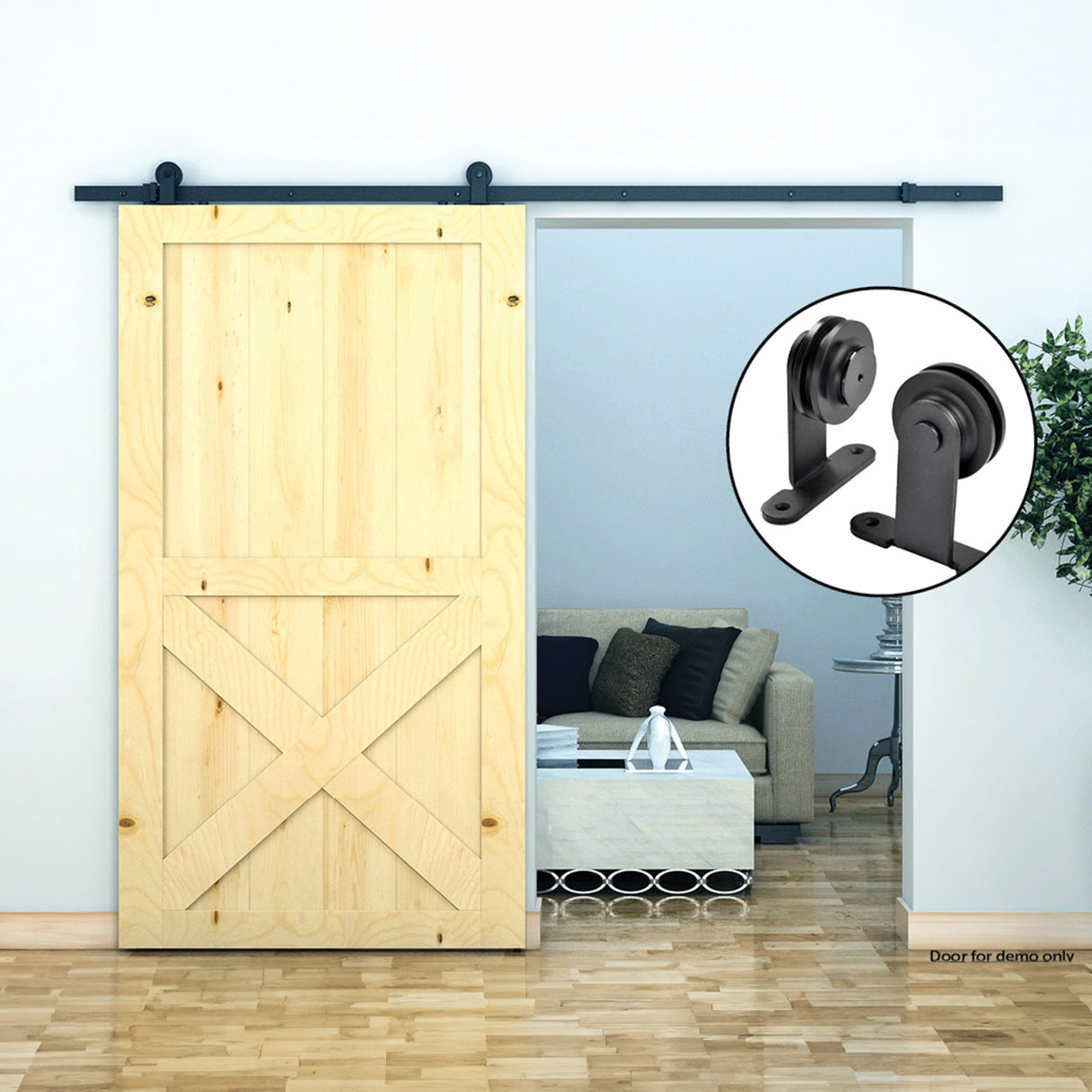 2.4m Sliding Barn Door Hardware