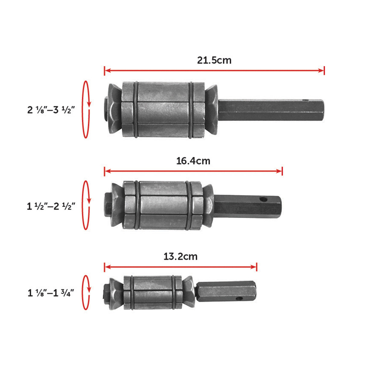 3 Piece Tail Pipe Expander Set Muffler Exhaust Pipe Dent Remover Tool Kit