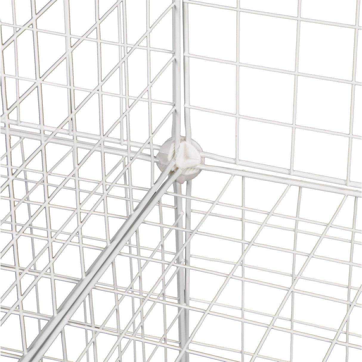 12 Cube Wire Grid Organiser Bookcase Storage Cabinet Wardrobe Closet White