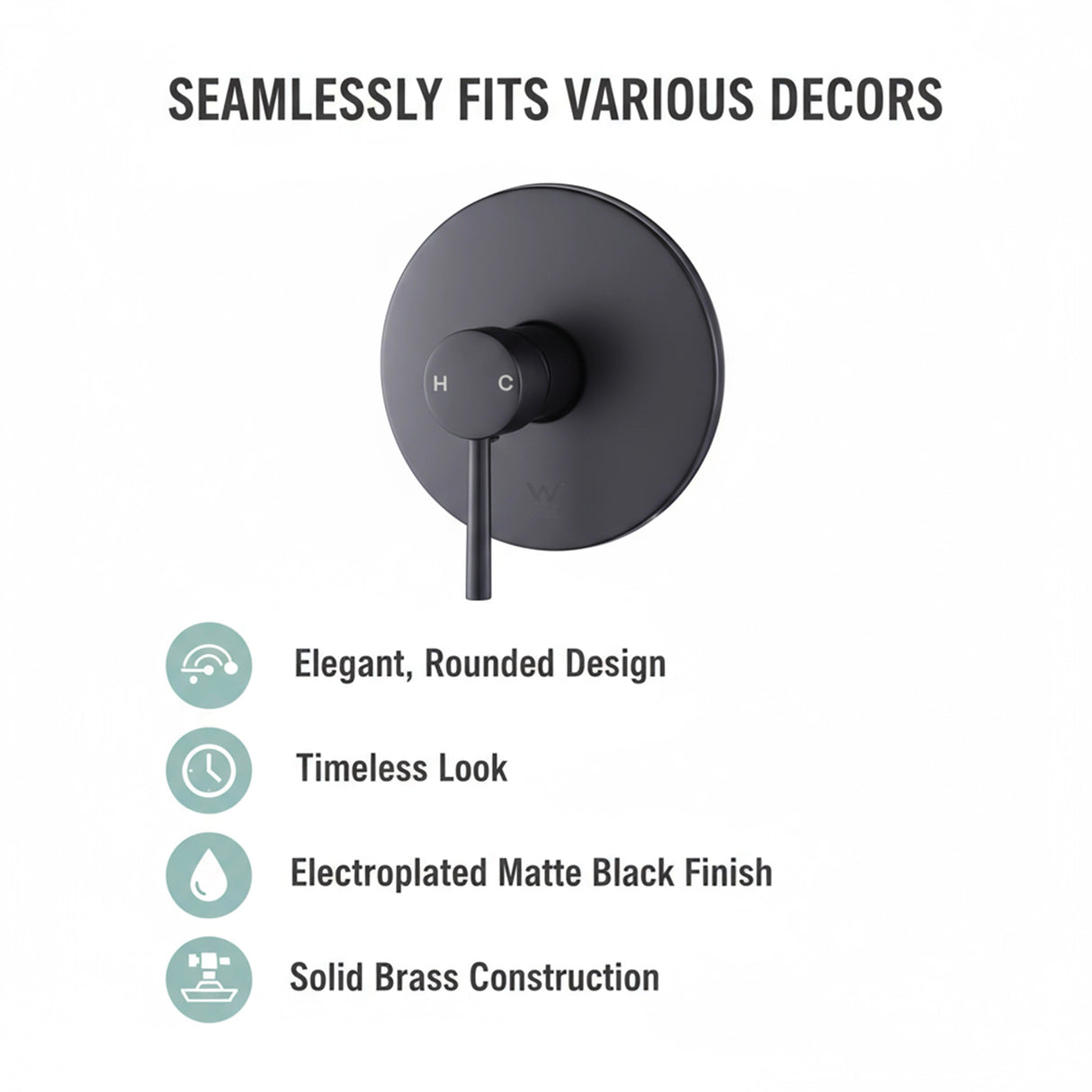 Shower Bath Mixer Tap Bathroom Electroplated Matte Black