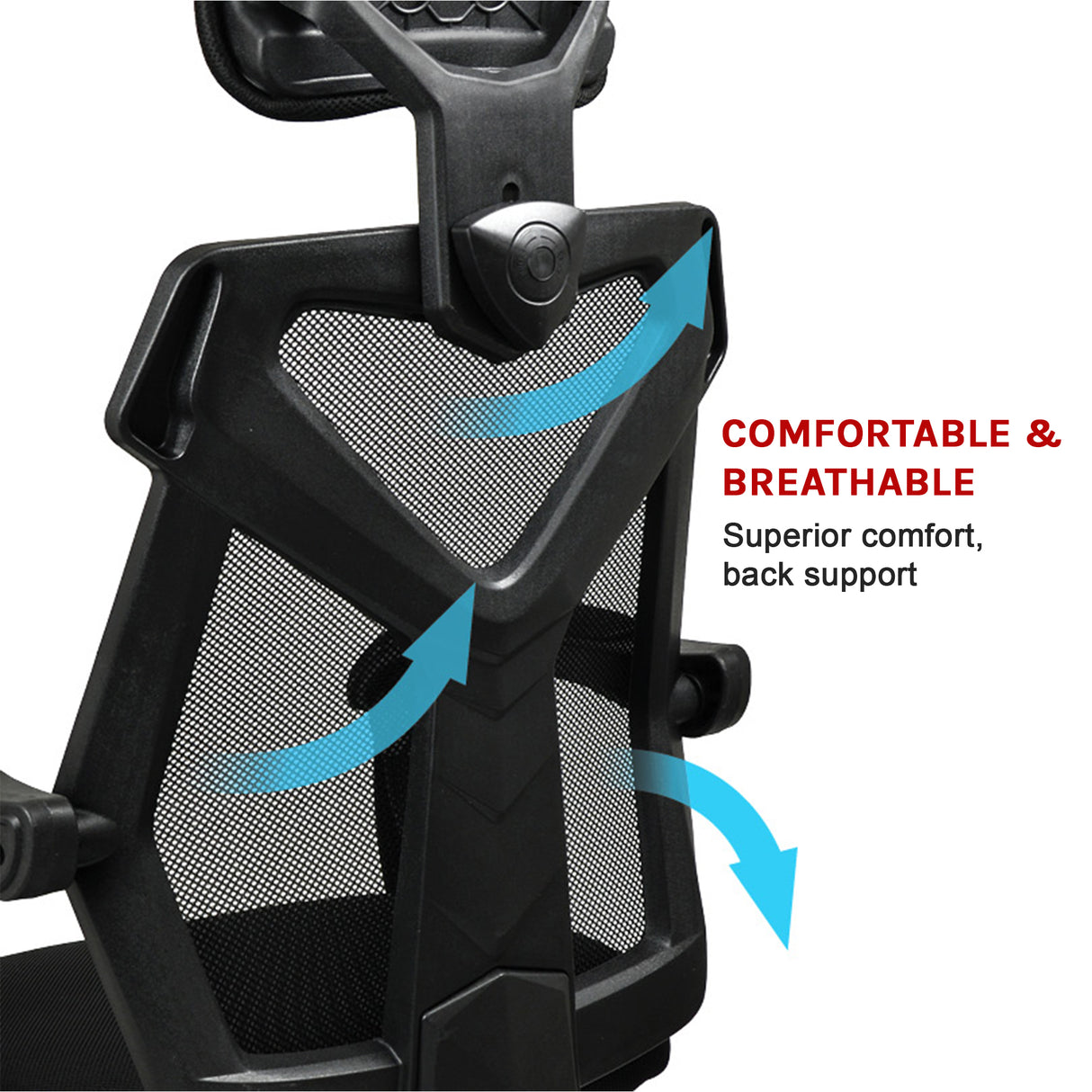 Office Chair – Ergonomic Mesh Back Computer Desk Chair with Padded Foam Seat in Black