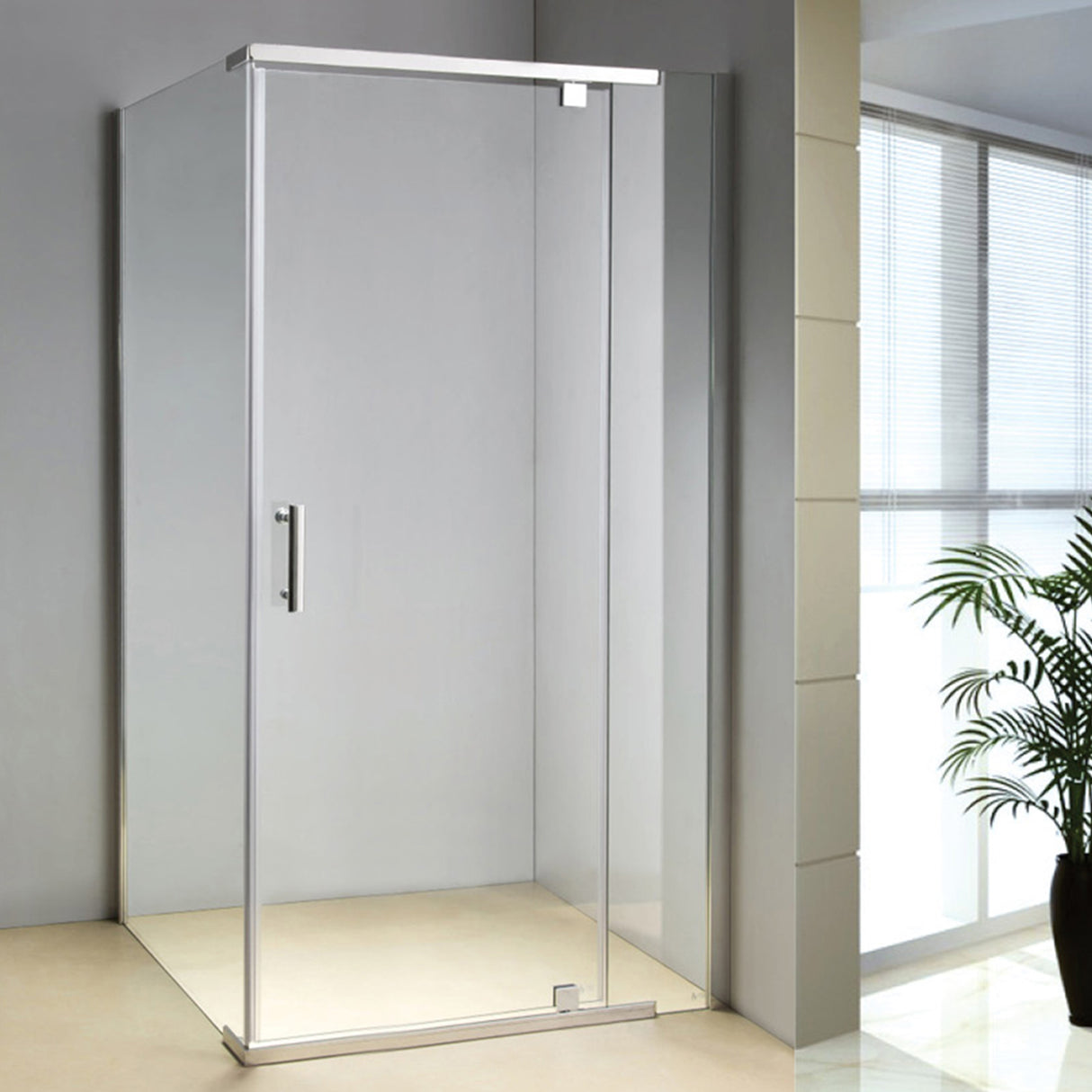 Shower Screen 1200x800x1900mm Framed Safety Glass Pivot Door By Della Francesca