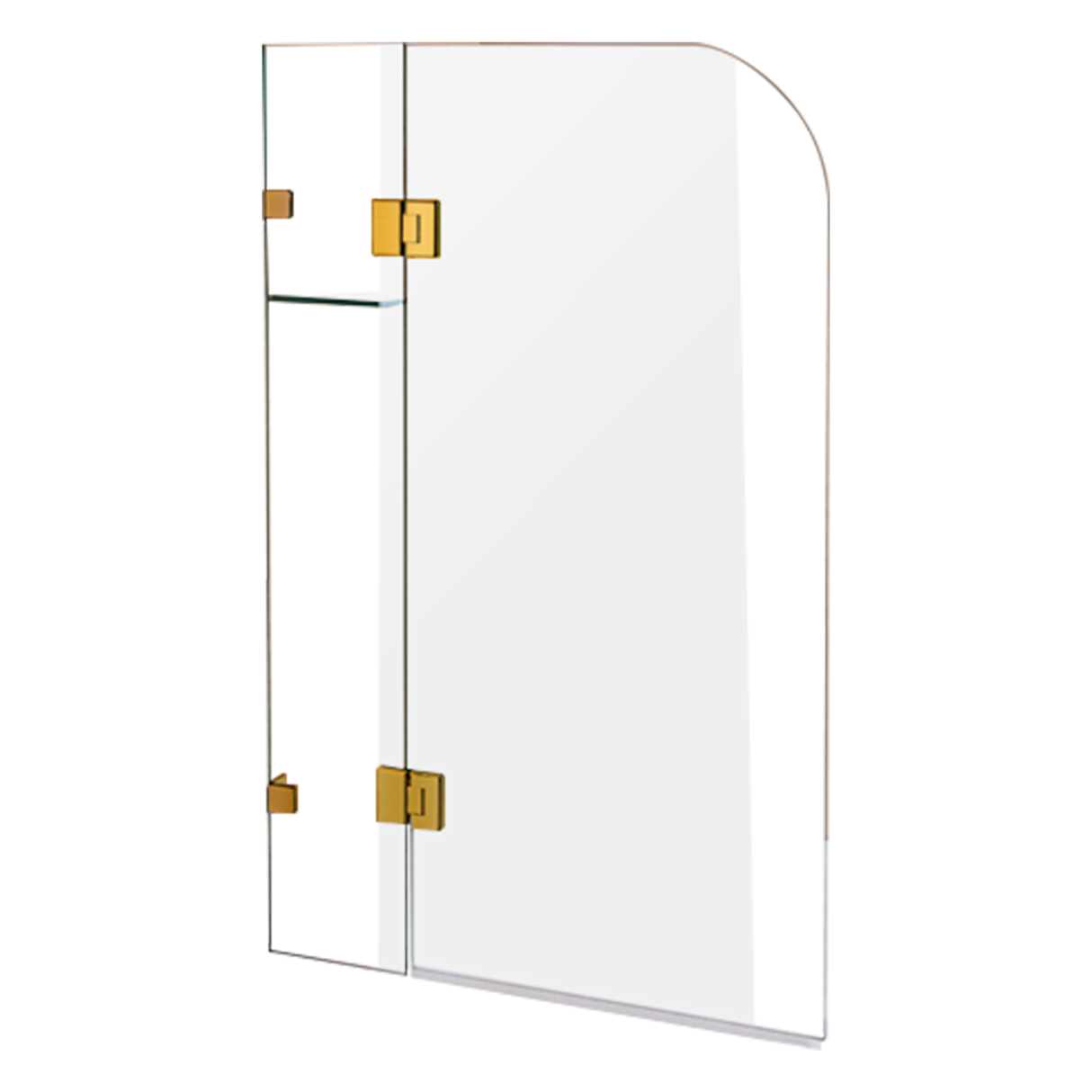1200 x 1450mm Frameless Bath Panel 10mm Glass Shower Screen By Della Francesca