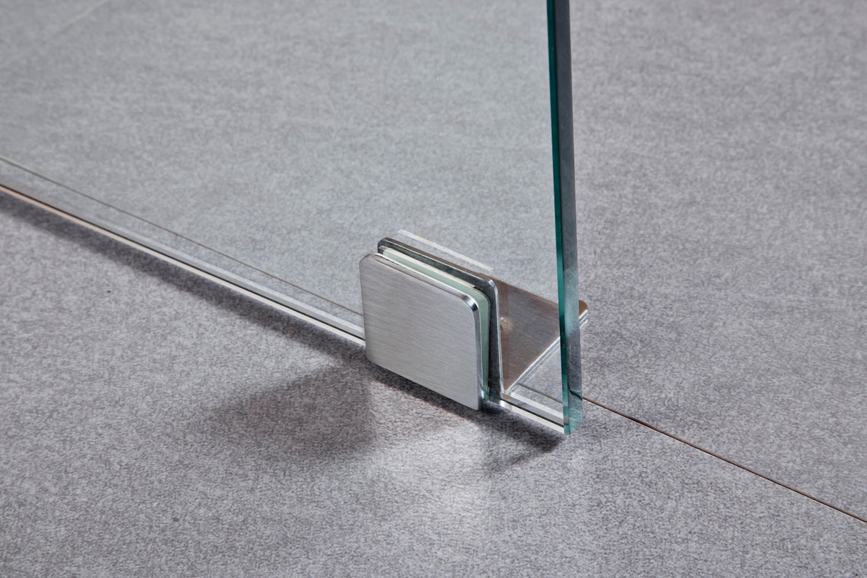 1000 x 1000mm Frameless 10mm Glass Shower Screen By Della Francesca