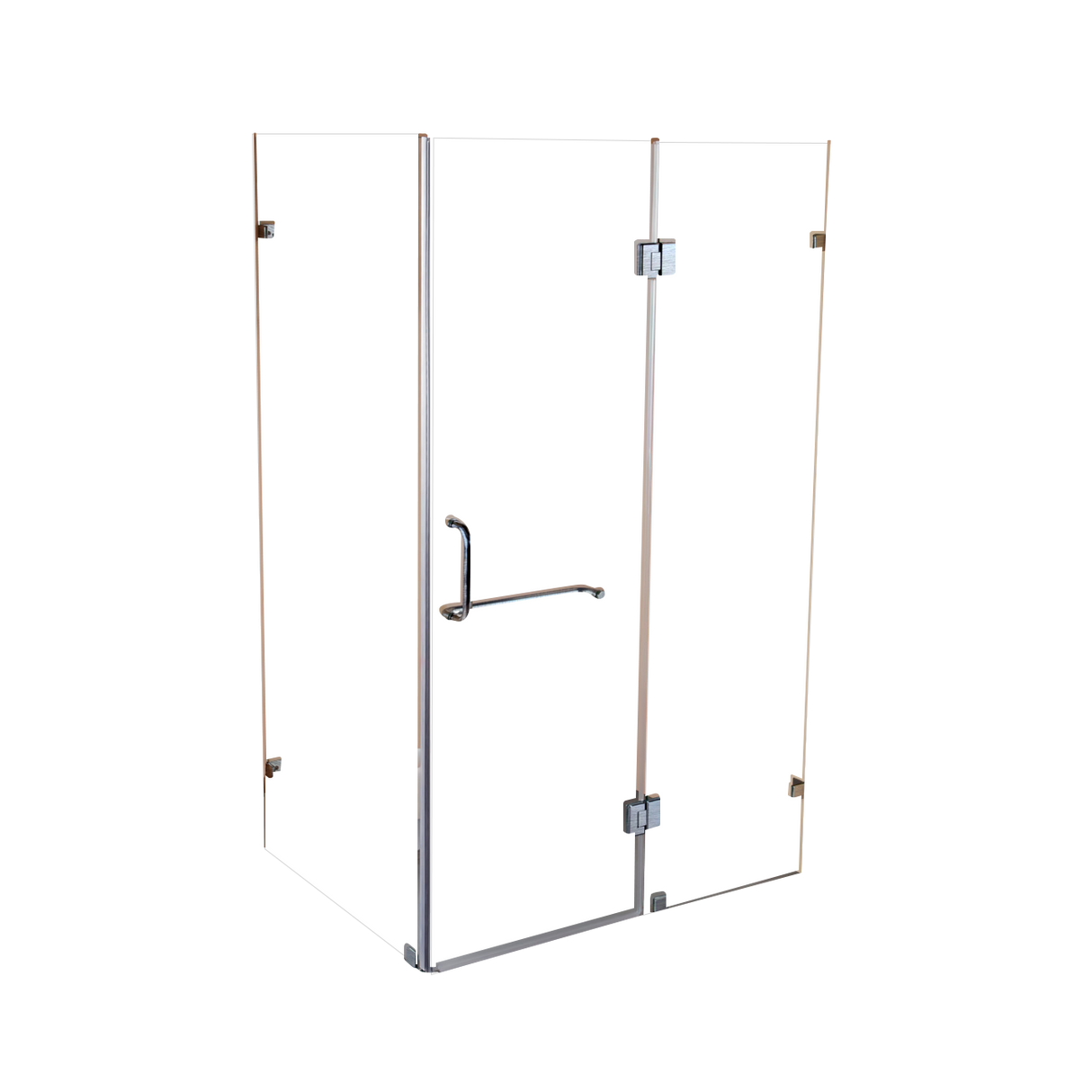 1100 x 800mm Frameless 10mm Glass Shower Screen By Della Francesca