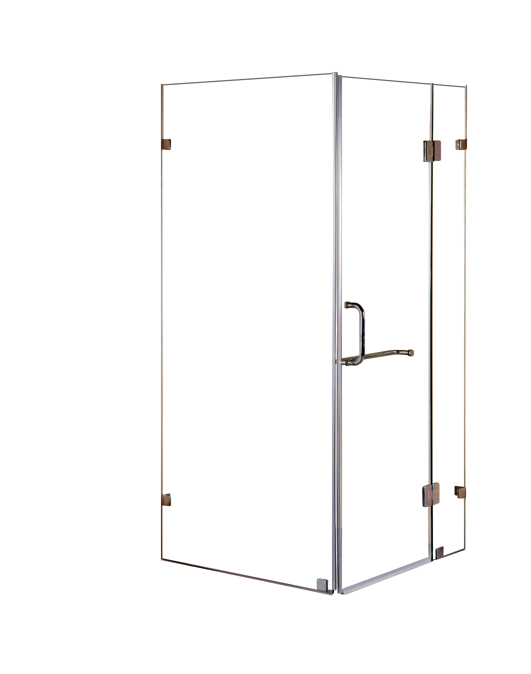 1000 x 1000mm Frameless 10mm Glass Shower Screen By Della Francesca