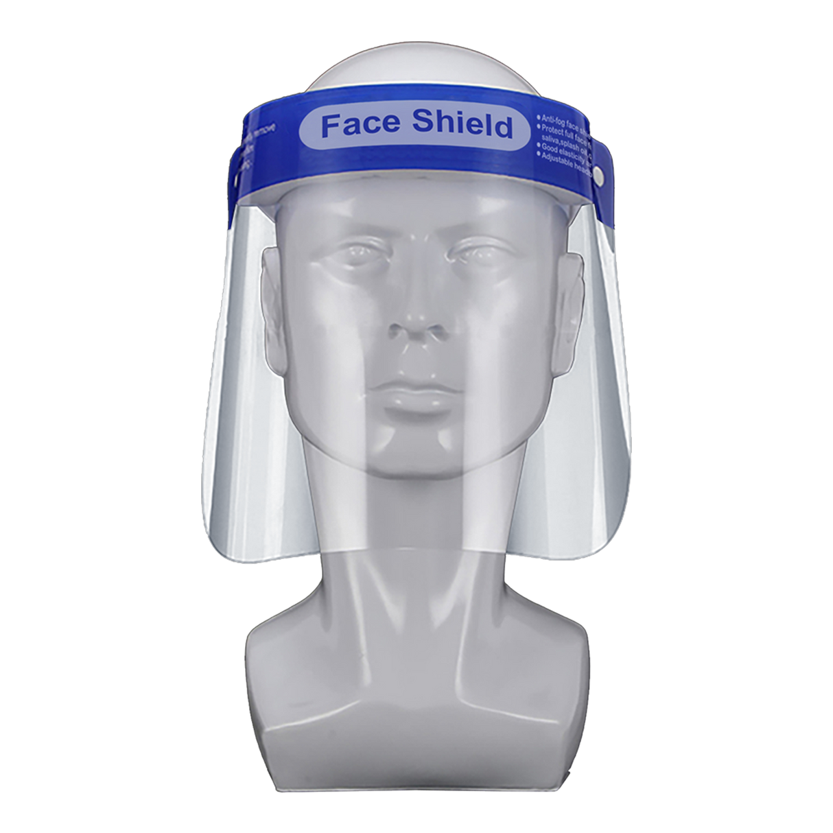 6x Safety Full Face Shield Clear Guard Protector Mask Anti-Fog + Elastic Head Band