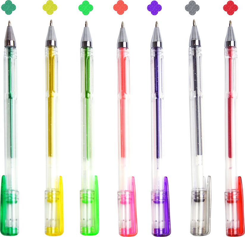Glitter Gel Pens (100 pack) with 2.5X More Ink - Craft, Kids & Adult Colouring