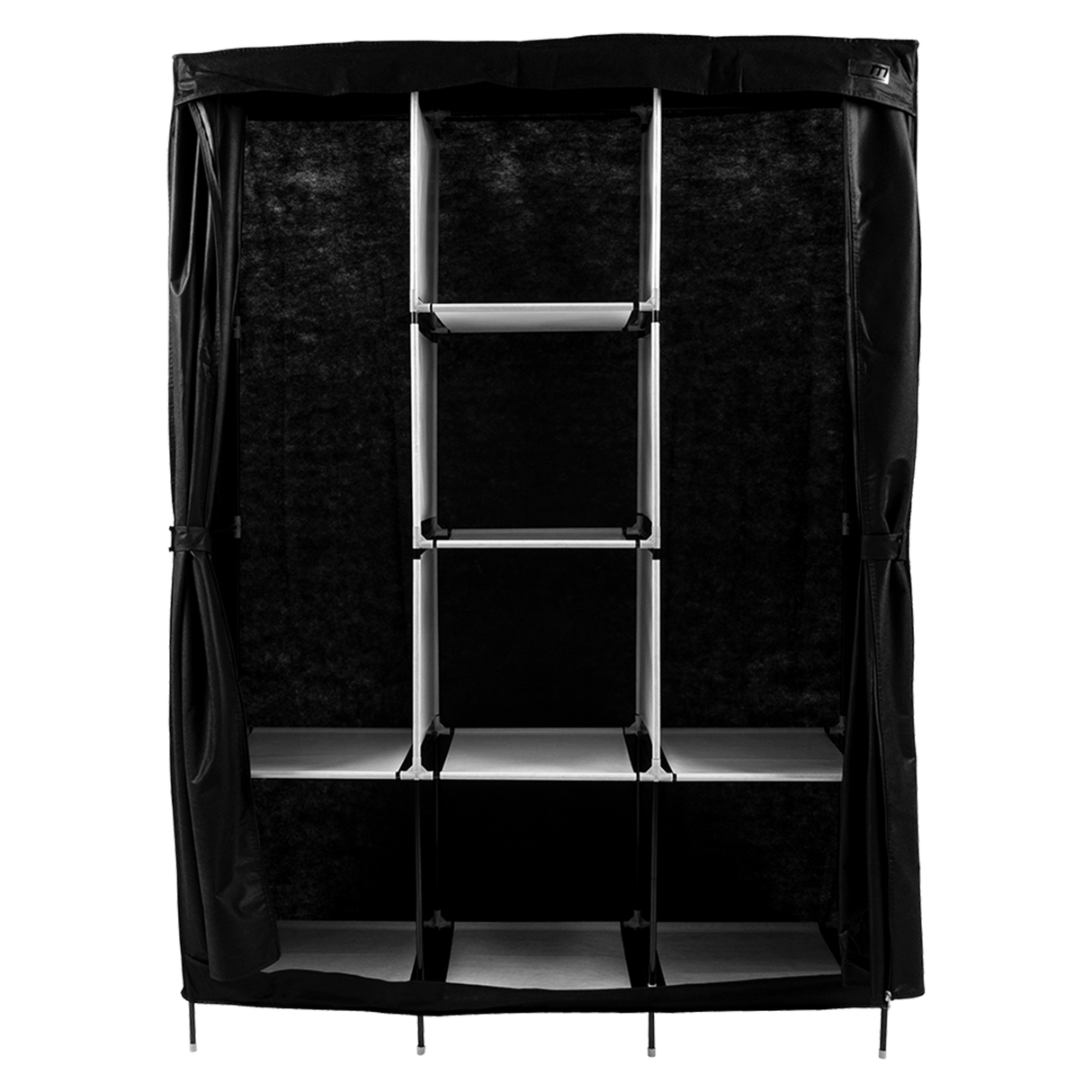 Large Portable Clothes Closet Canvas Wardrobe Storage Organizer with Shelves