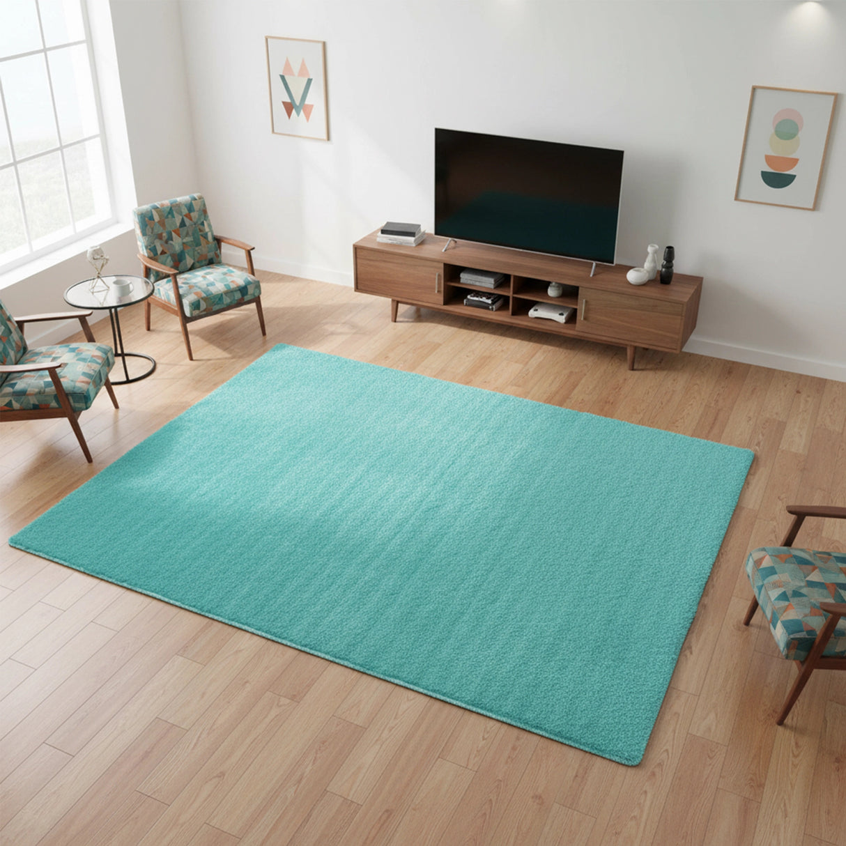 200x140cm Floor Rugs Large Shaggy Rug Area Carpet Bedroom Living Room Mat - Turquoise