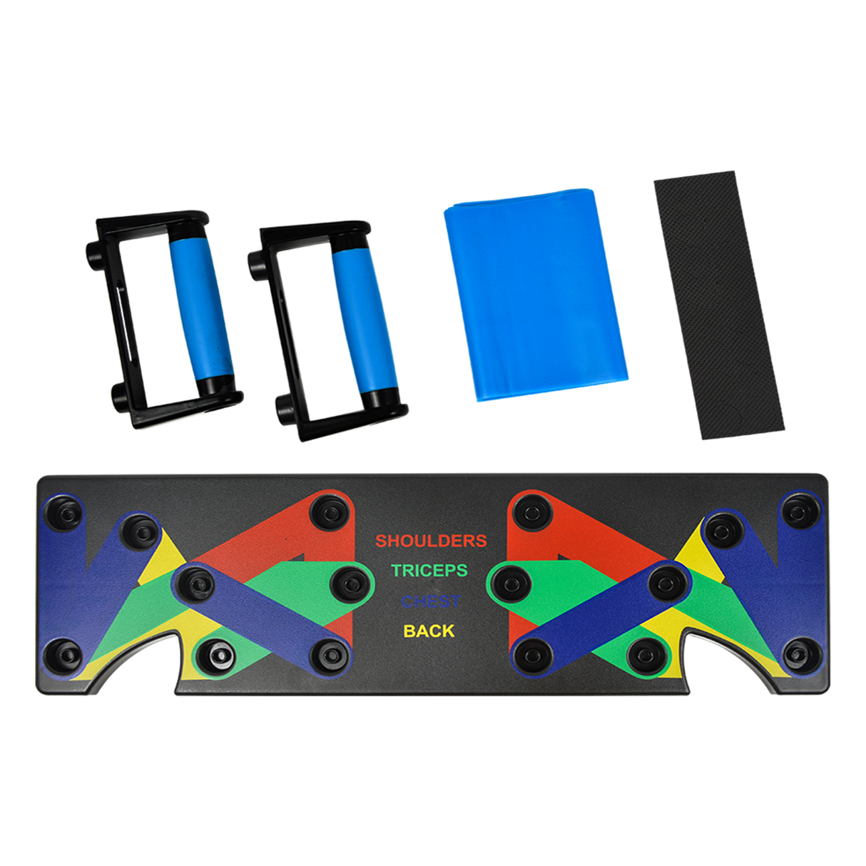 9 in 1 Push Up Board Yoga Bands Fitness Workout Train Gym Exercise Pushup Stand