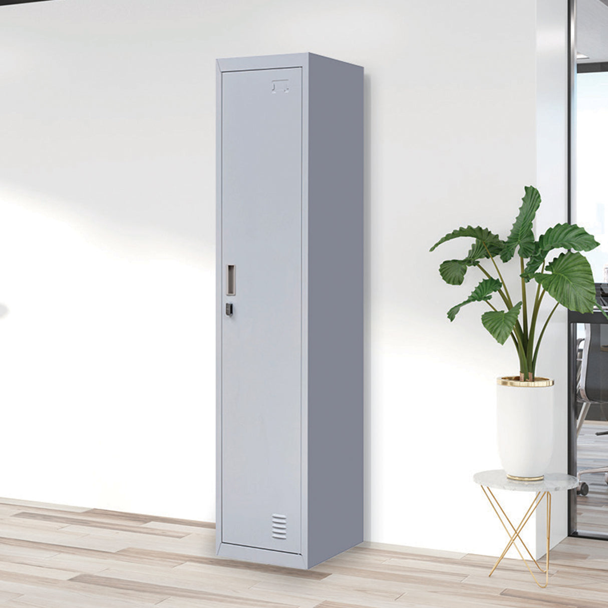 One-Door Office Gym Shed Clothing Locker Cabinet
