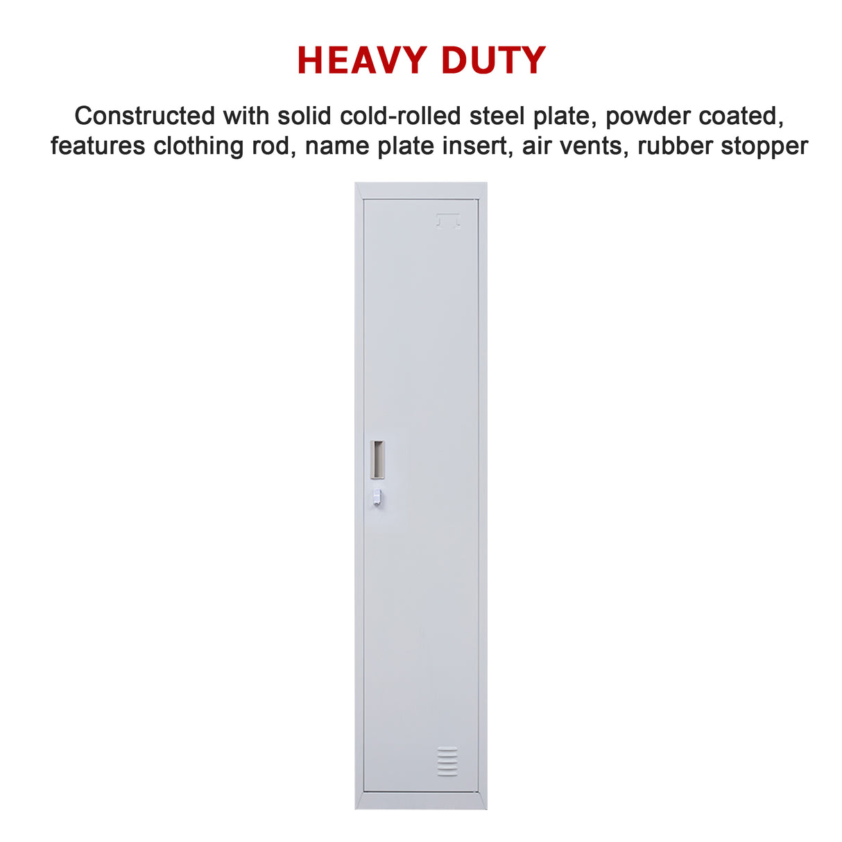 One-Door Office Gym Shed Clothing Locker Cabinet