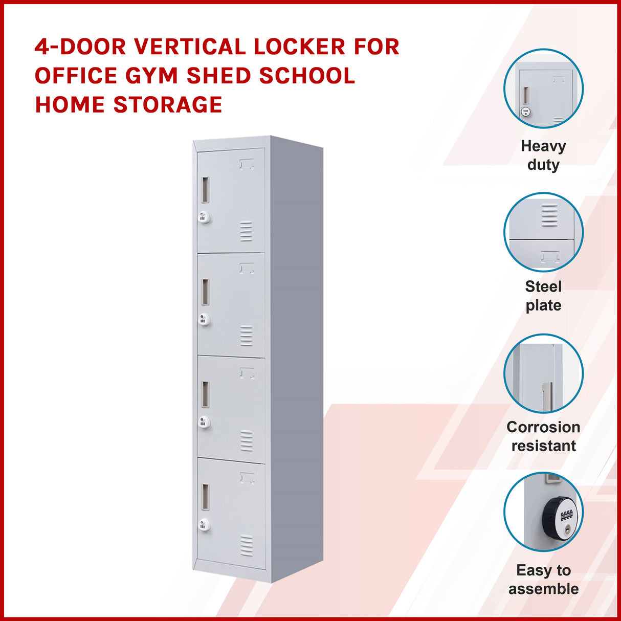 4 Door Locker - Office/Gym