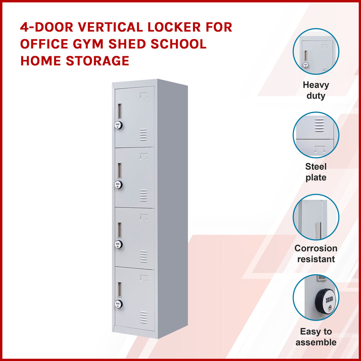 4 Door Locker - Office/Gym