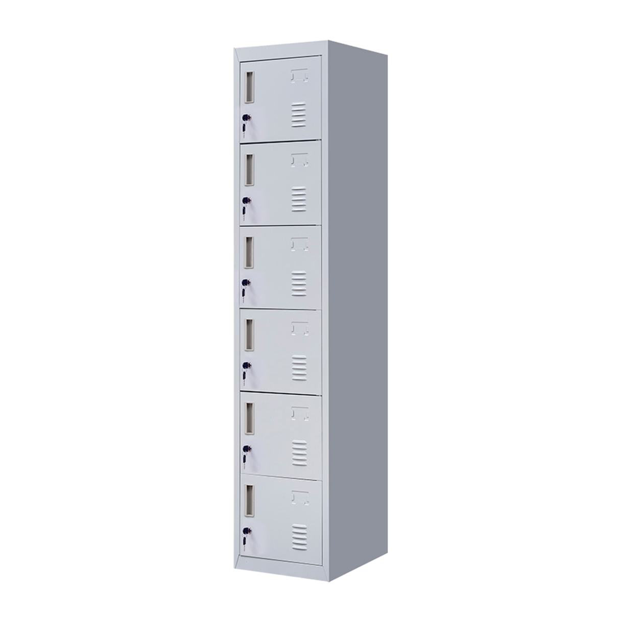 6-Door Locker for Office Gym Shed School Home Storage