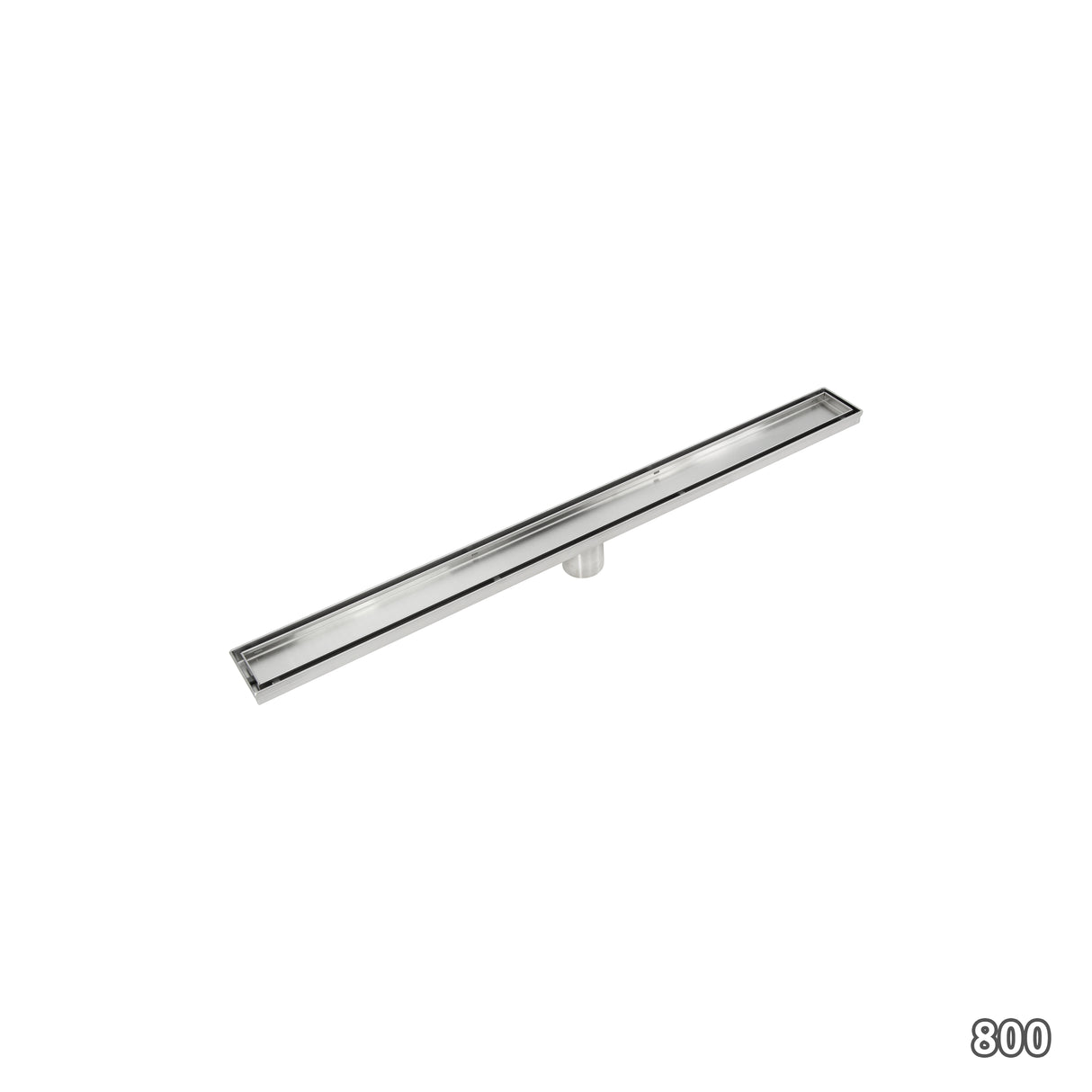 800mm Tile Insert Shower Bathroom Stainless Steel Grate Drain w/Centre outlet Floor Waste