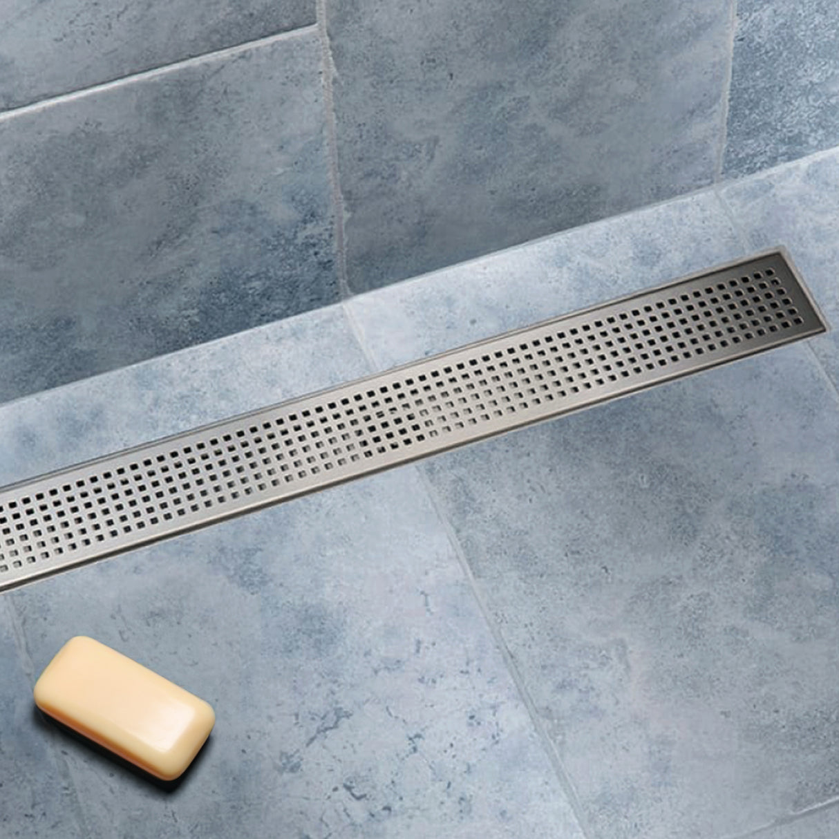 800mm Bathroom Shower Stainless Steel Grate Drain w/Centre outlet Floor Waste