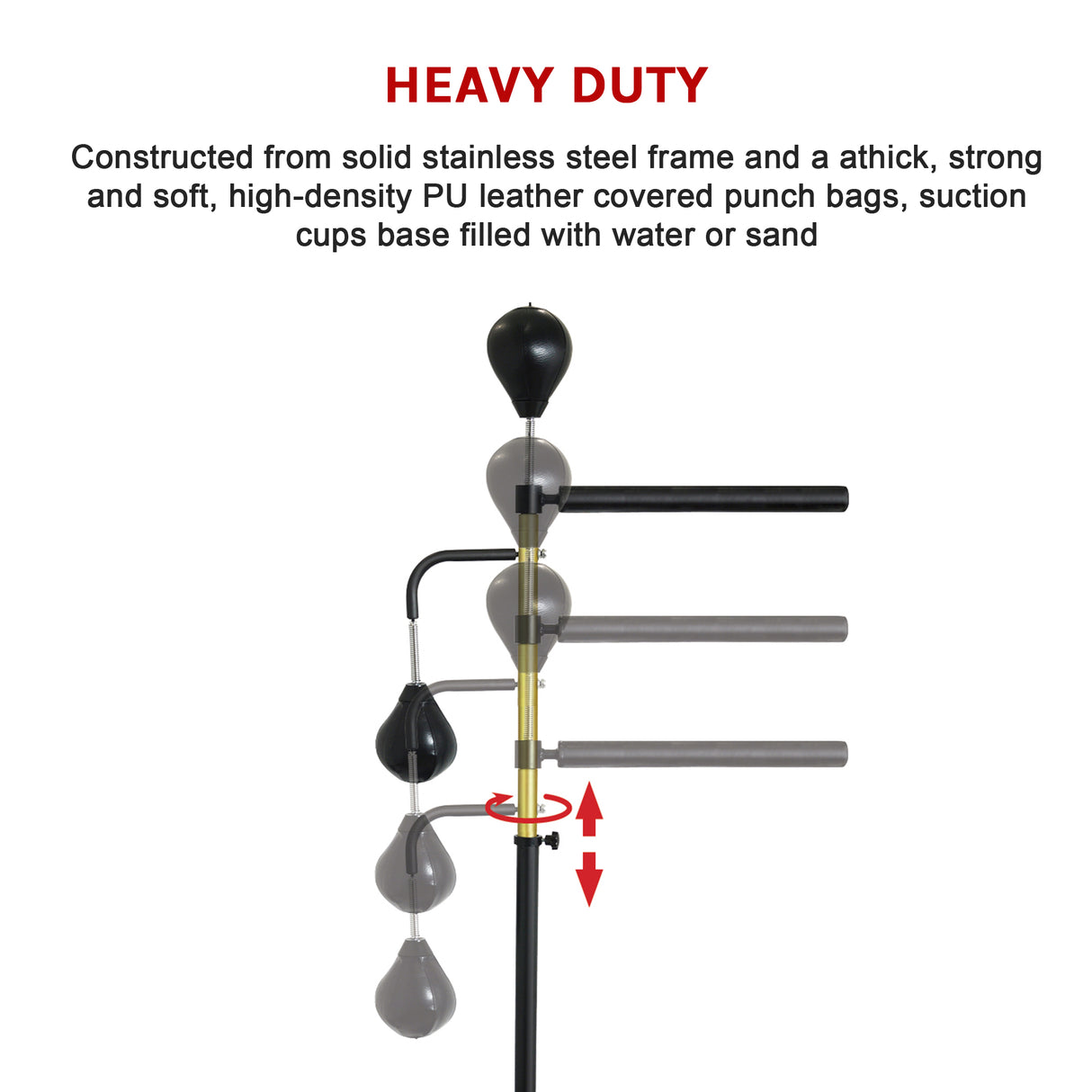 Free Standing Punching Bag Speedball Boxing Reflex Training Dummy