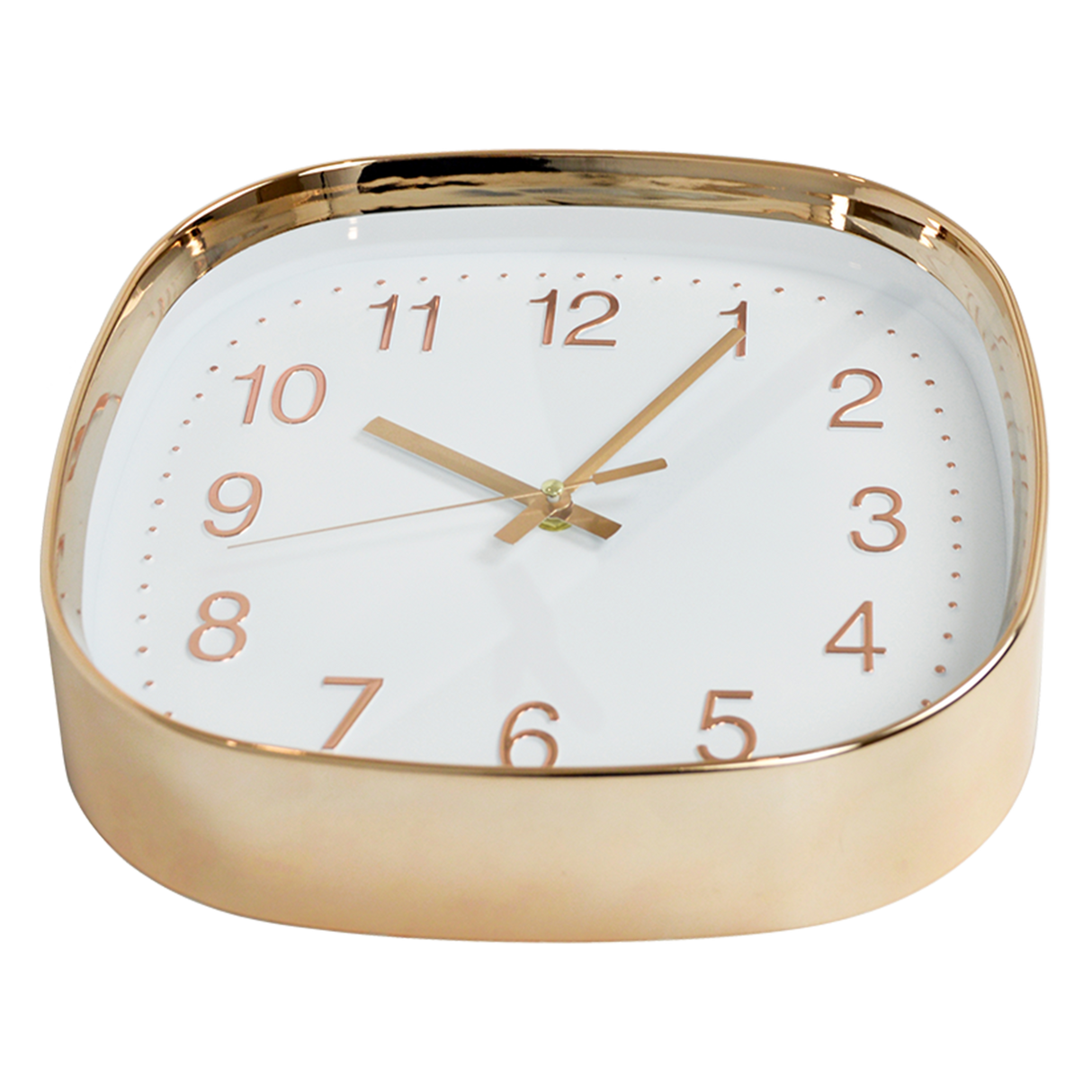 Modern Wall Clock Silent Non-Ticking Quartz Battery Operated Gold