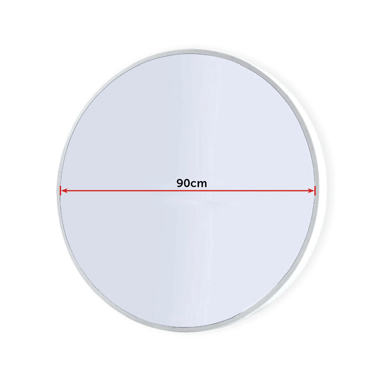 90cm Round Wall Mirror Bathroom Makeup Mirror by Della Francesca